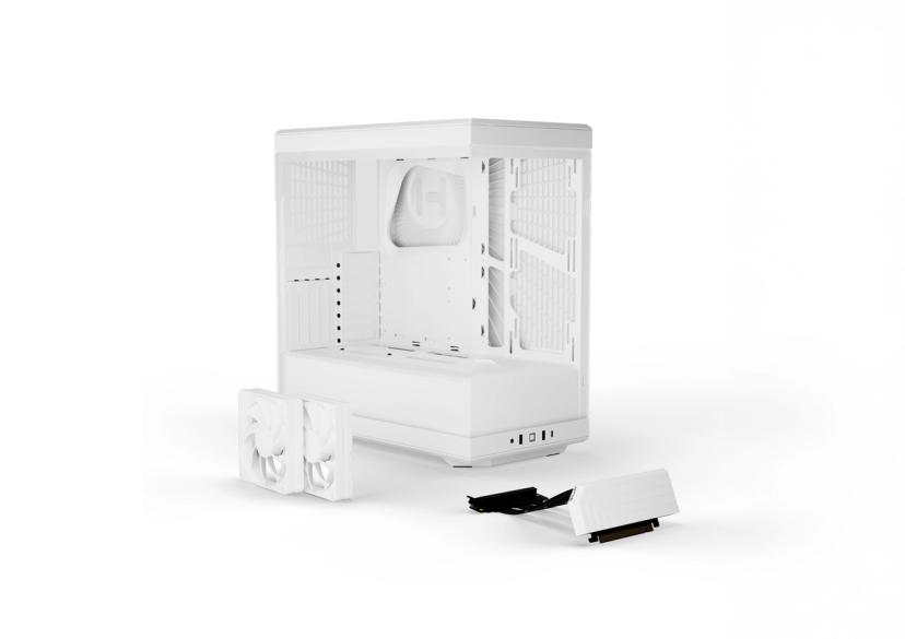Y40 - ATX PC Cases with PCIe 4.0 Riser - Snow White | HYTE