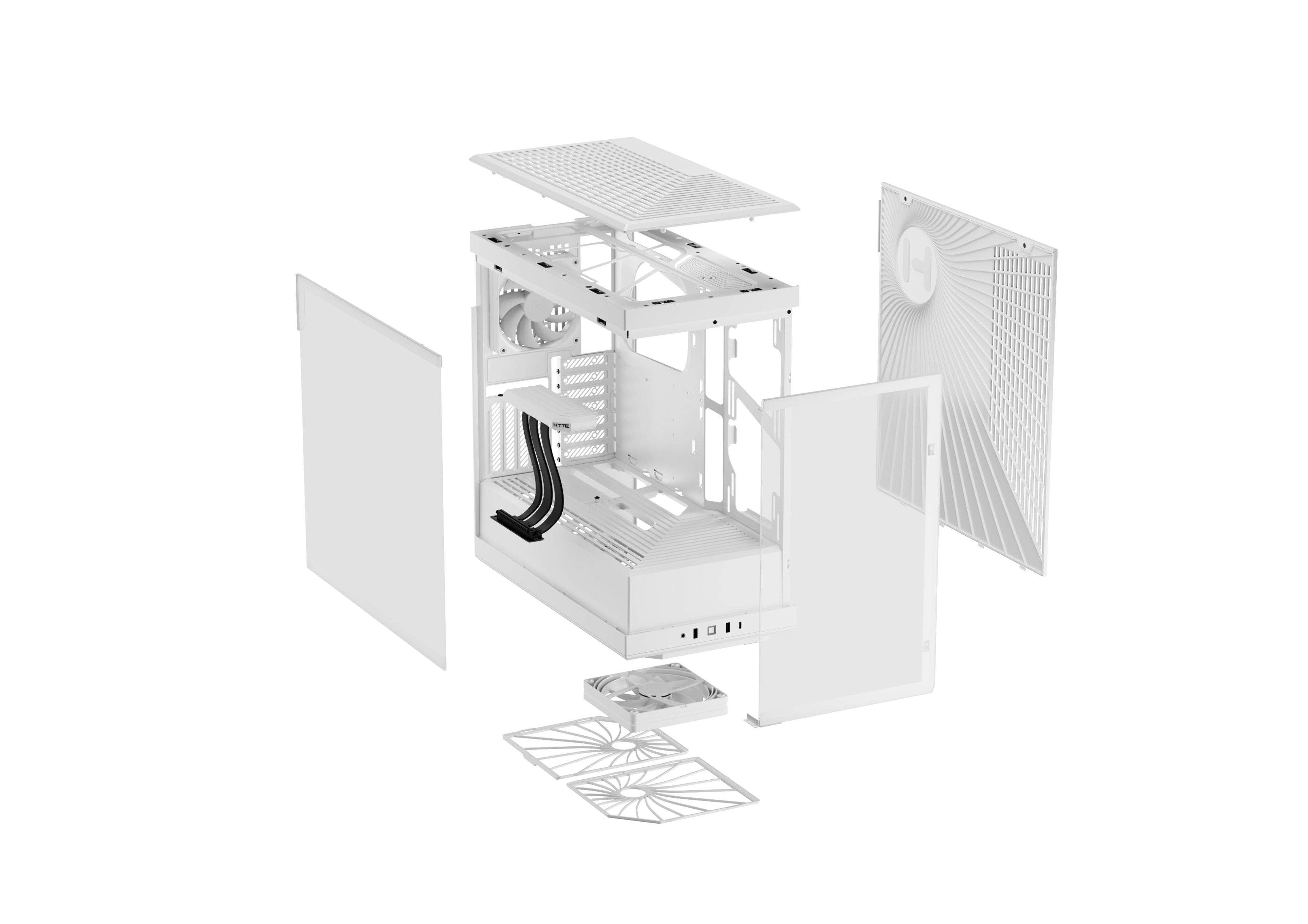 HYTE Y40 S-Tier Aesthetic ATX Case - Snow White