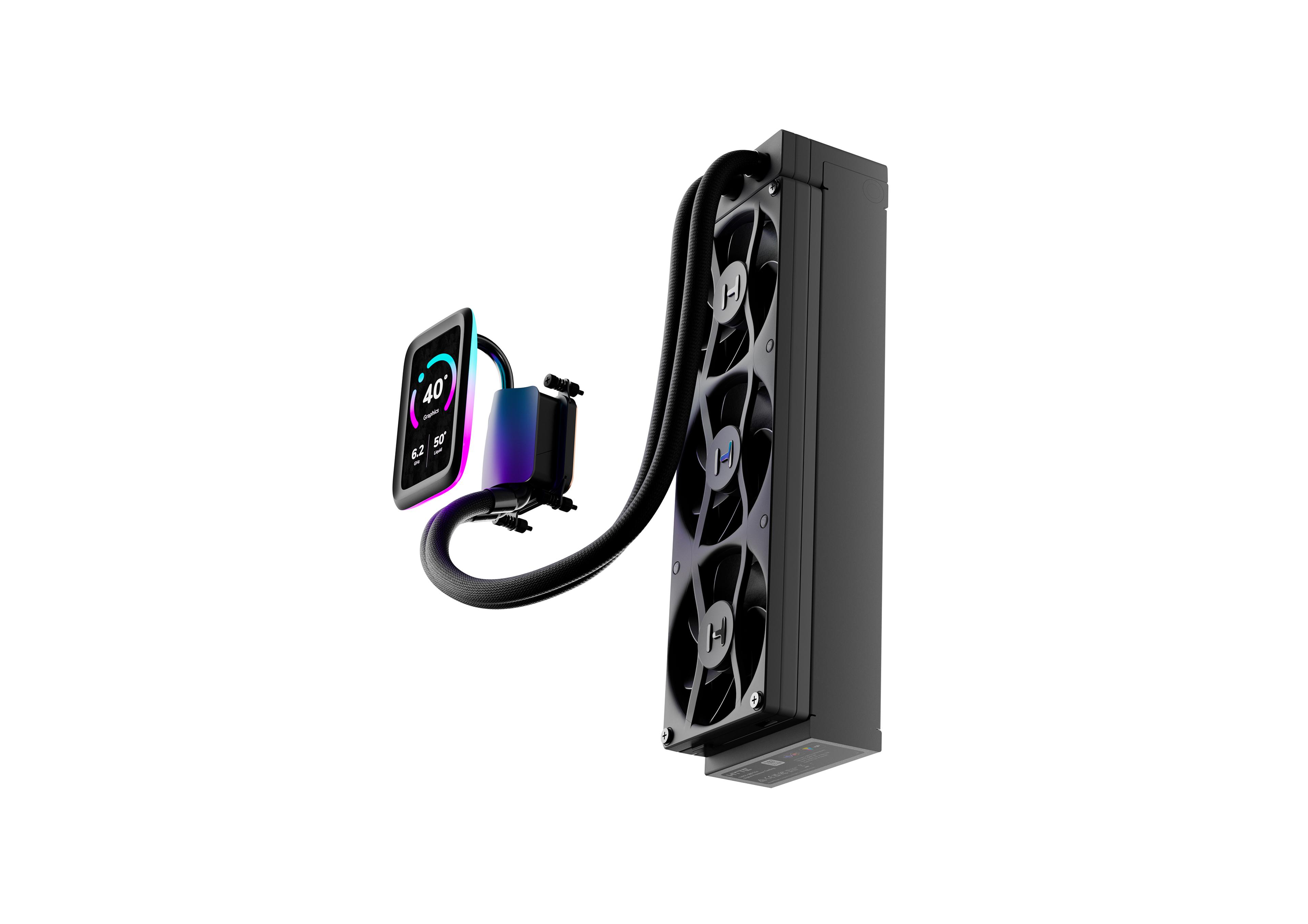 HYTE THICC Q80 Trio - Digital Processor Cooling - Pitch Black