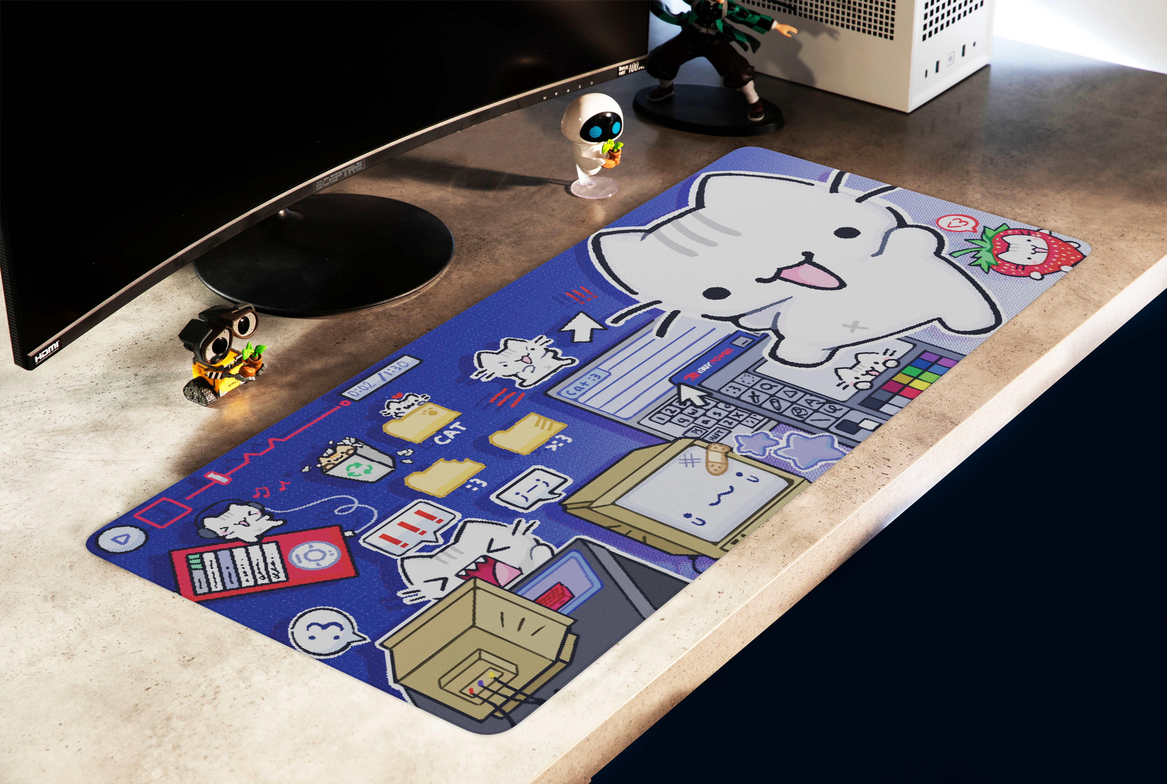 HYTE ARTIST DESKMAT - Cat on the internet