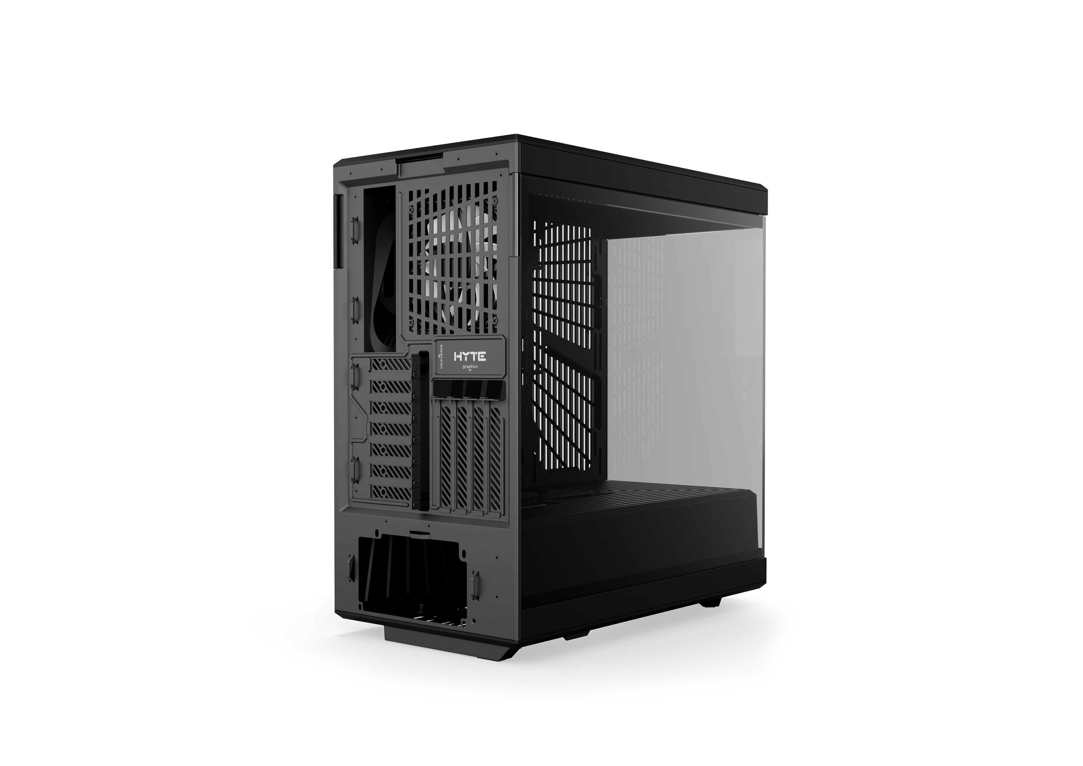 Y40 - ATX PC Cases with PCIe 4.0 Riser - Pitch Black | HYTE