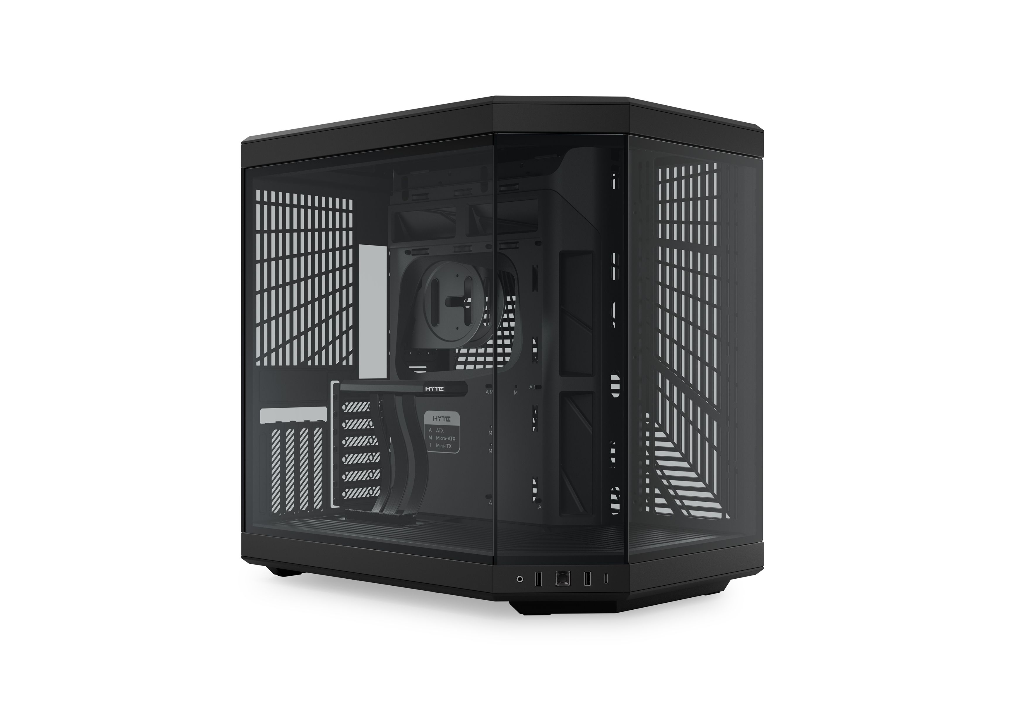 Y70 - Our New PC Case with LCD Screen - Pitch Black | HYTE
