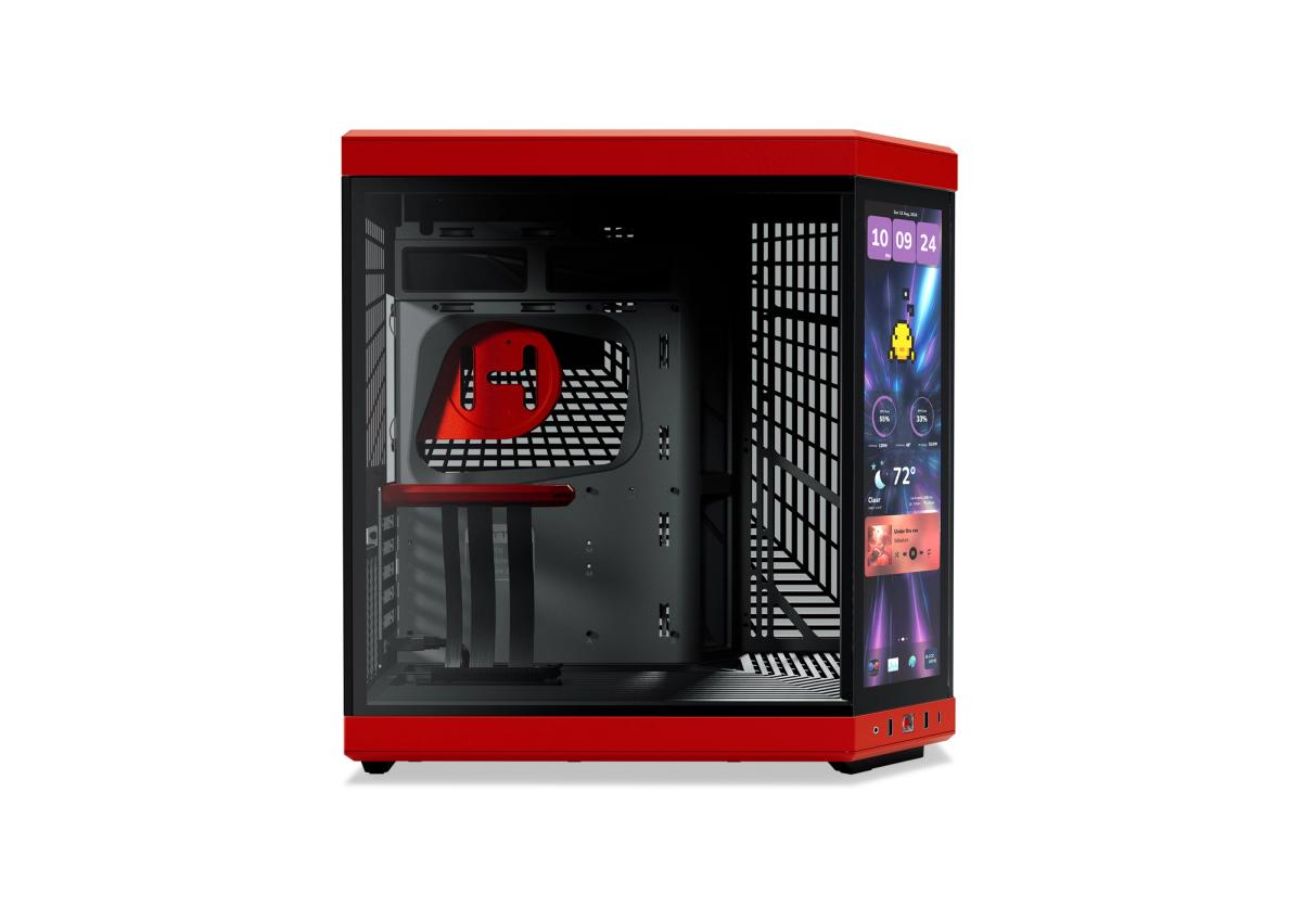 Y70 touch infinite - Our New PC Case with LCD Screen - Black Cherry | HYTE