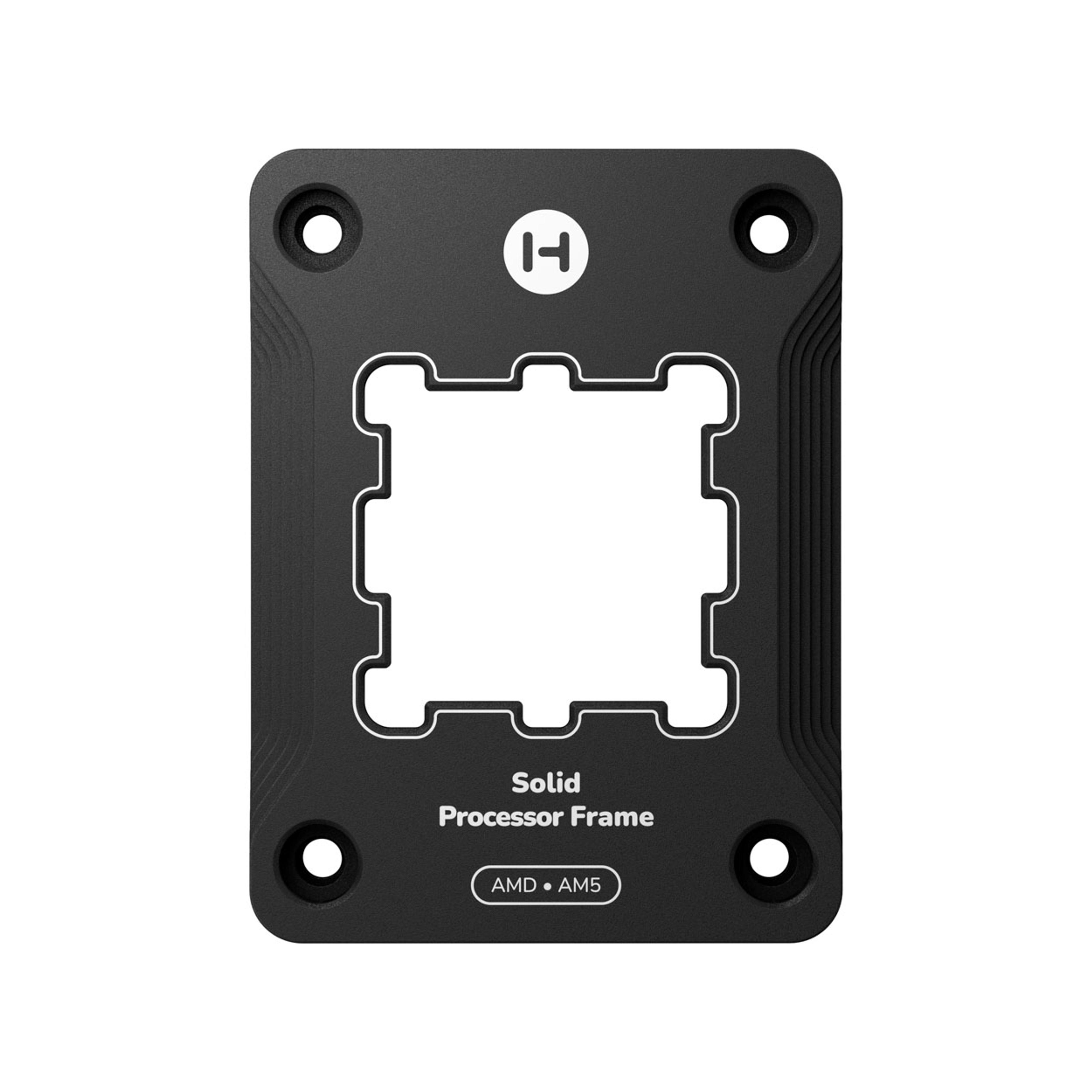 Solid Processor Frame - AM5 - Pitch Black