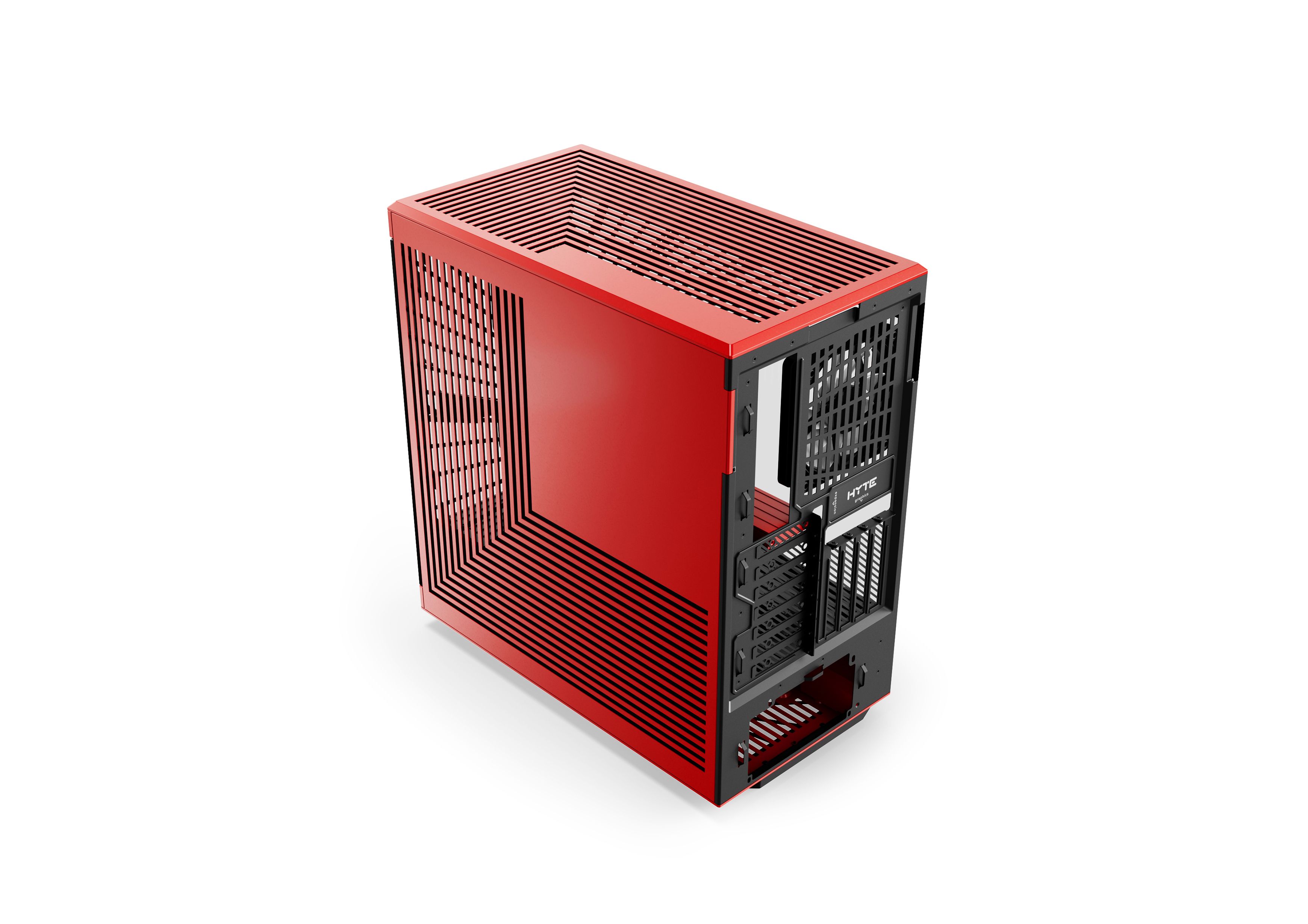Y40 - ATX PC Cases with PCIe 4.0 Riser - Black Cherry | HYTE