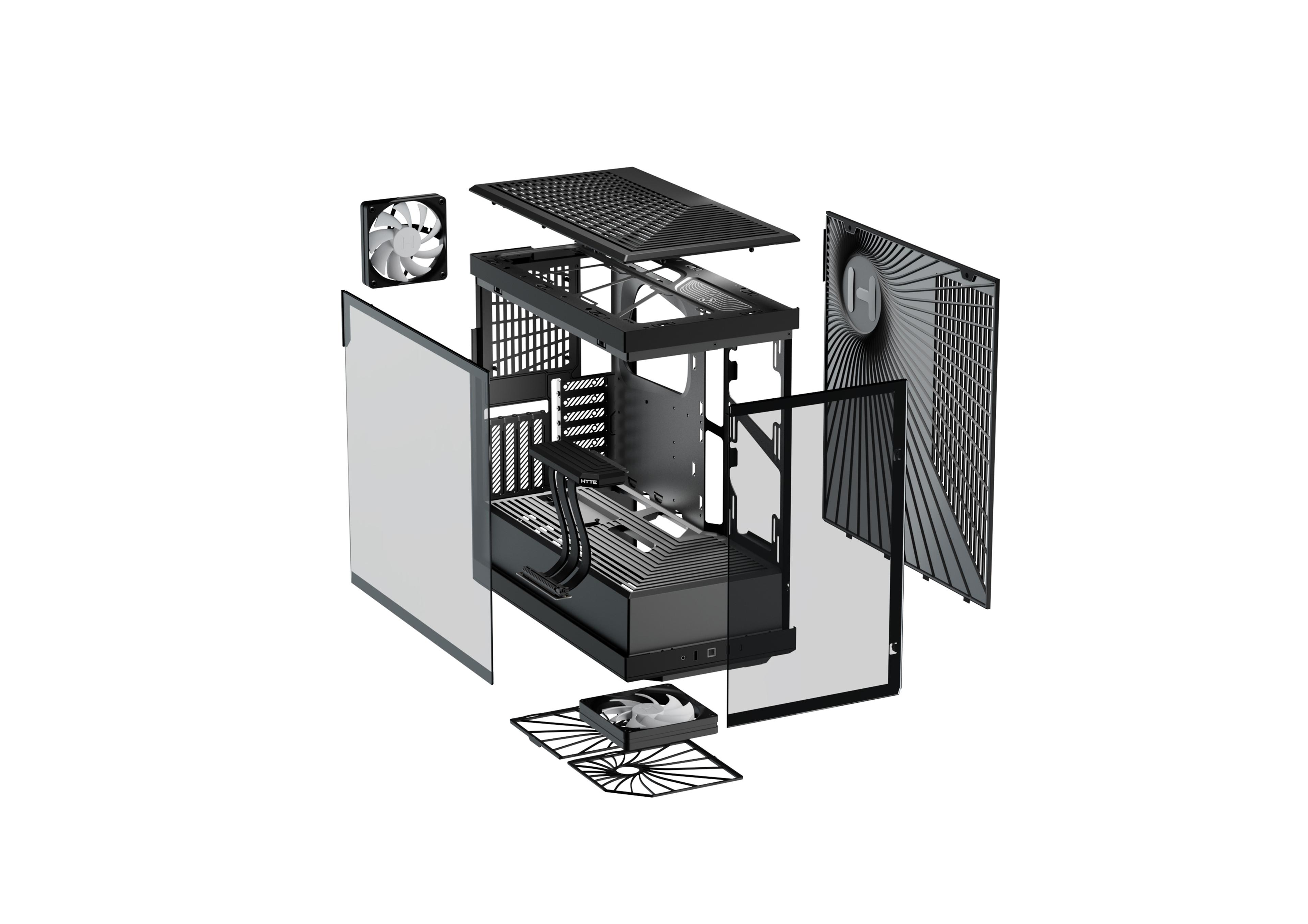 HYTE Y40 S-Tier Aesthetic ATX Case - Pitch Black