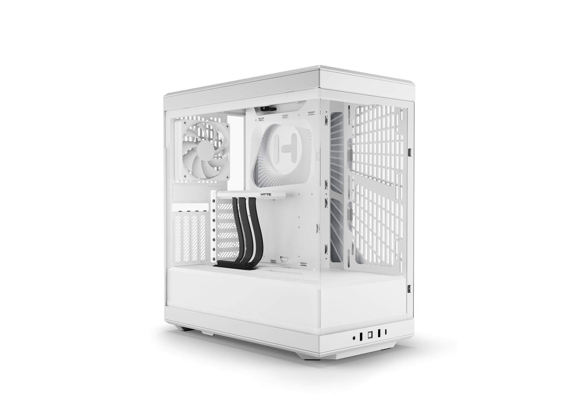 Y40 - ATX PC Cases with PCIe 4.0 Riser - Snow White | HYTE