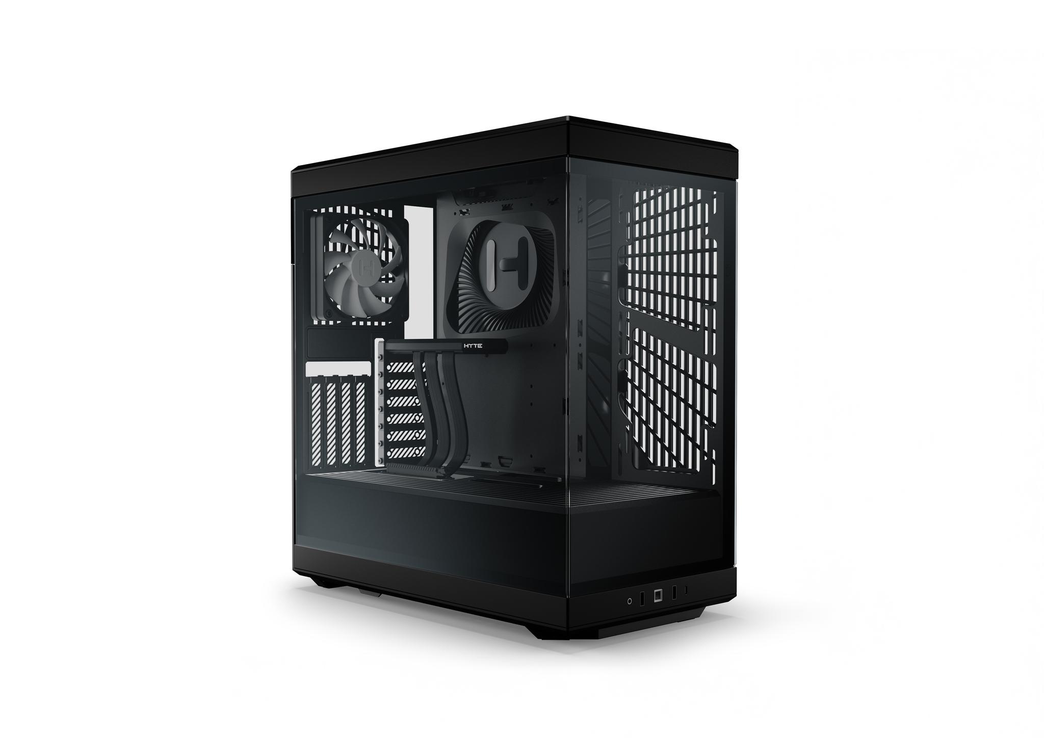 Y40 - ATX PC Cases with PCIe 4.0 Riser - Pitch Black | HYTE