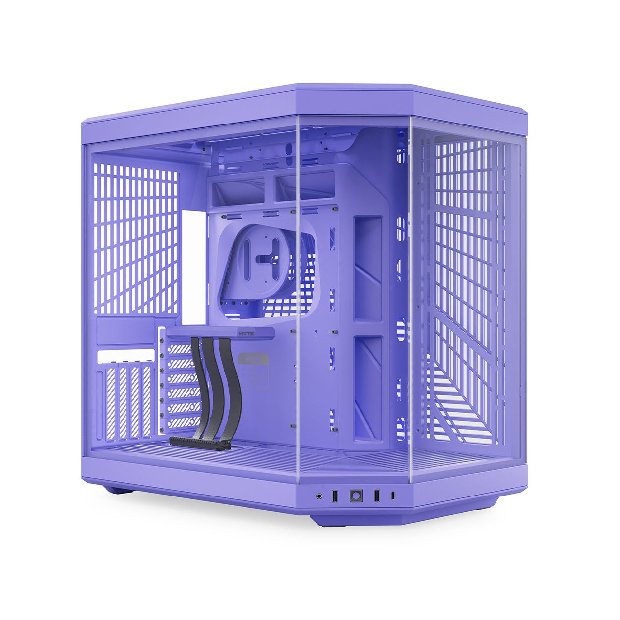 Y70 - Our New PC Case with LCD Screen - Taro Milk | HYTE