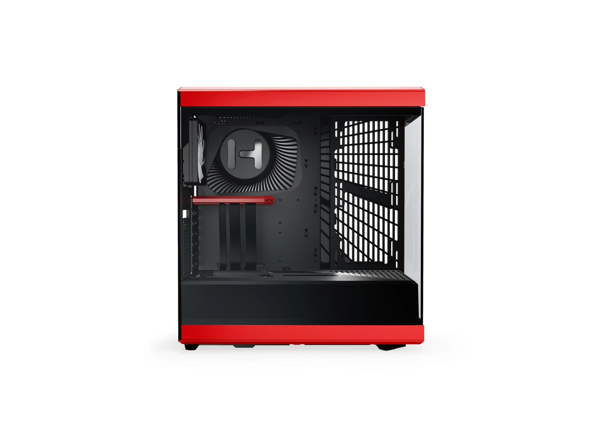Y40 - ATX PC Cases with PCIe 4.0 Riser - Black Cherry | HYTE