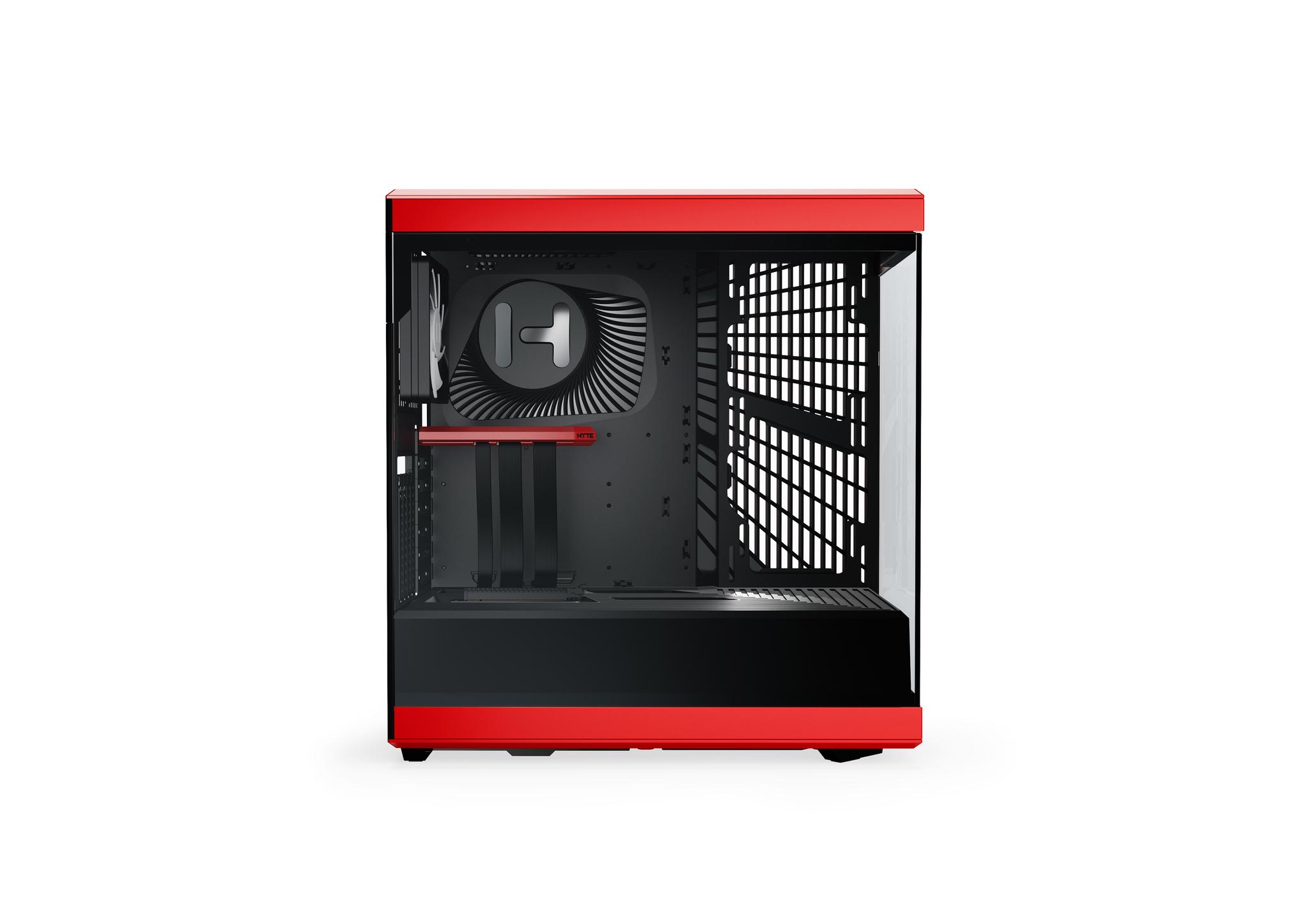 Y40 - ATX PC Cases with PCIe 4.0 Riser - Black Cherry | HYTE