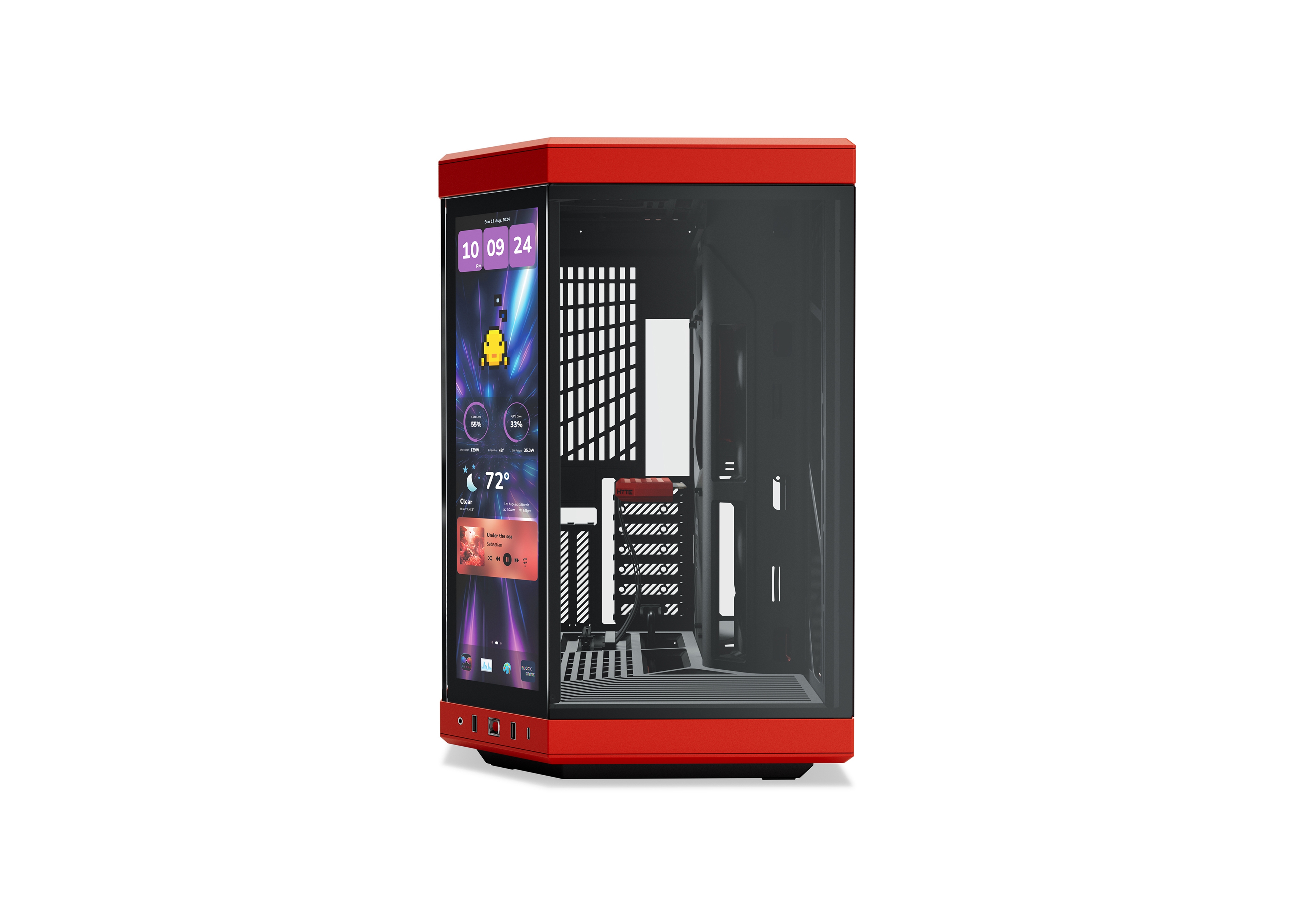 HYTE Y70 touch infinite - Modern Aesthetic Case - Red