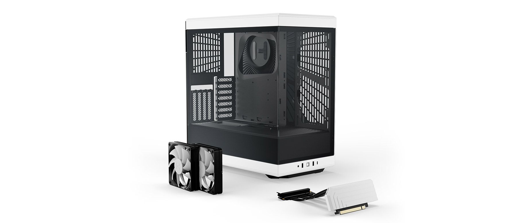 Y40 - ATX PC Cases with PCIe 4.0 Riser | HYTE White | HYTE