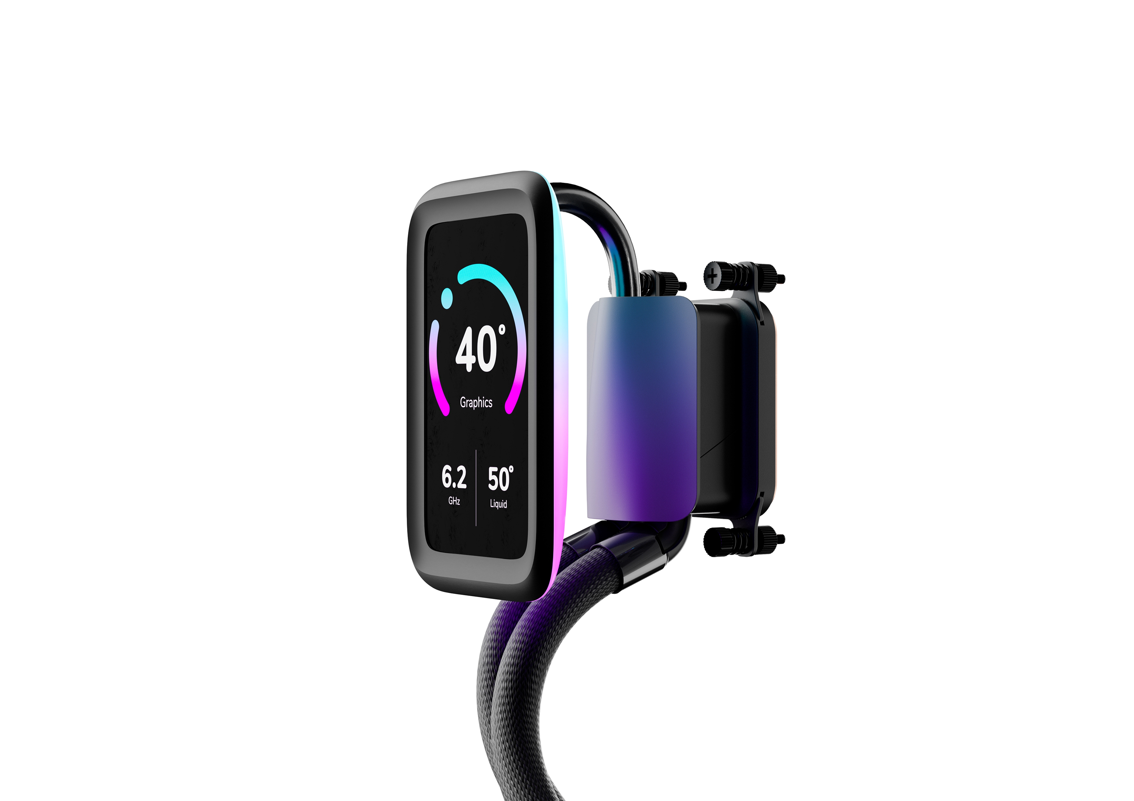 HYTE THICC Q80 Trio - Digital Processor Cooling - Pitch Black