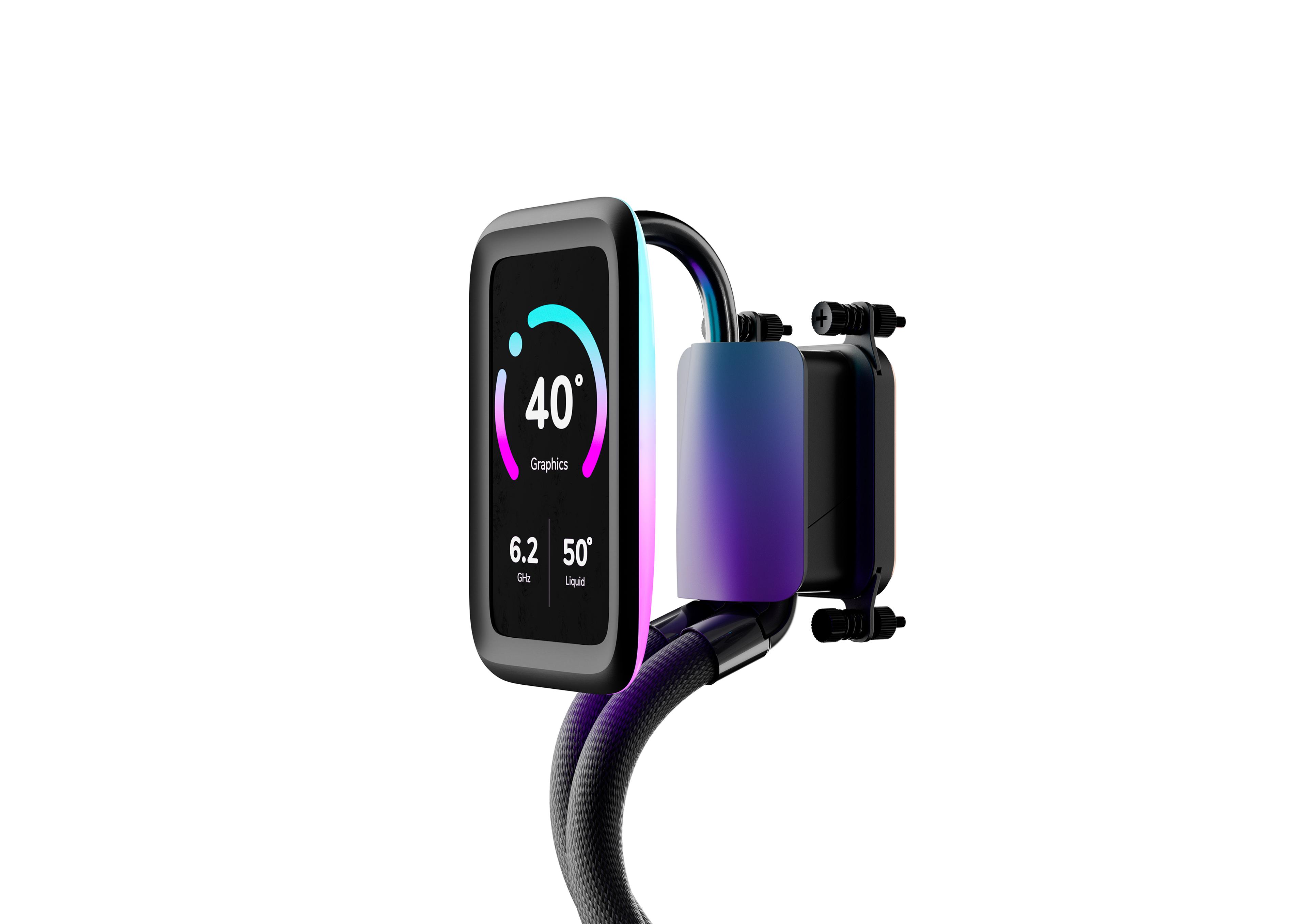 HYTE THICC Q80 Trio - Digital Processor Cooling - Pitch Black