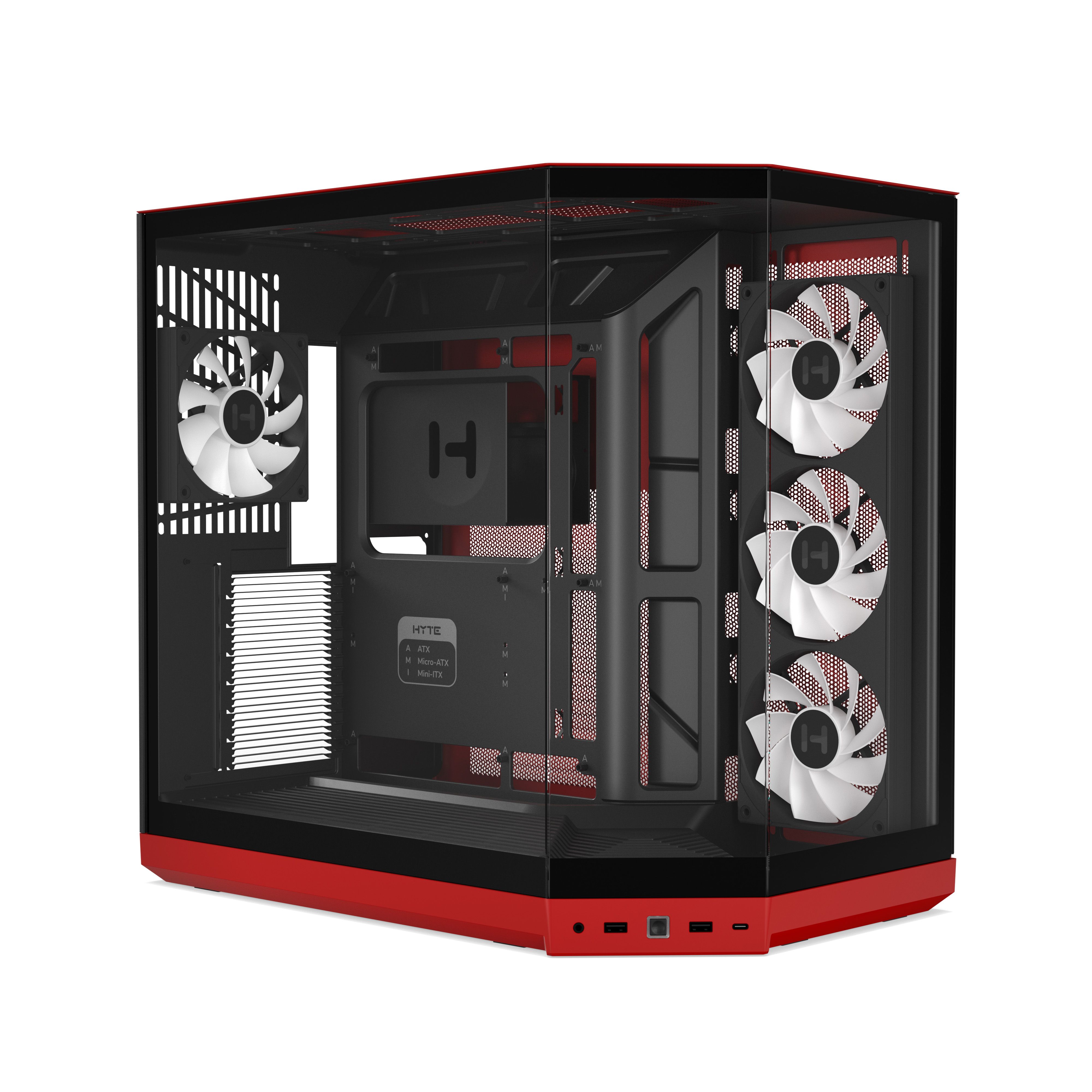 PCケース HYTE Y60 NZXT RGBファン×5 ハブ付き Premium Mid-Tower ATX