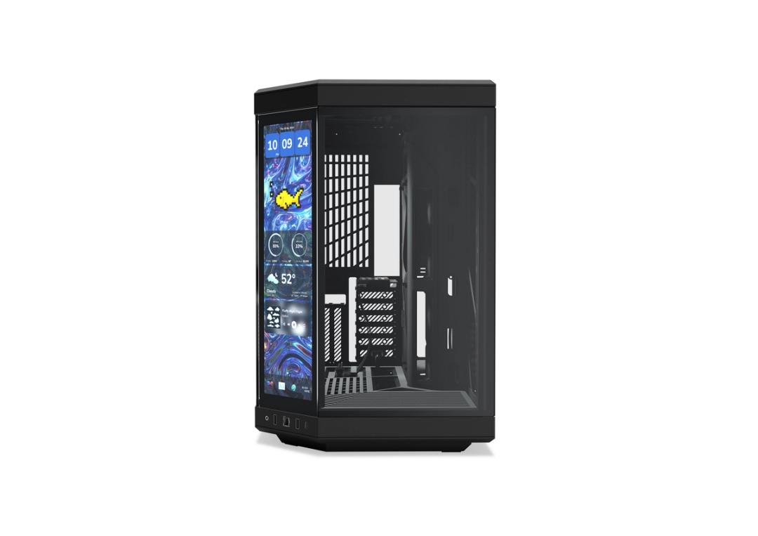 Y70 touch infinite - Our New PC Case with LCD Screen - Pitch Black | HYTE