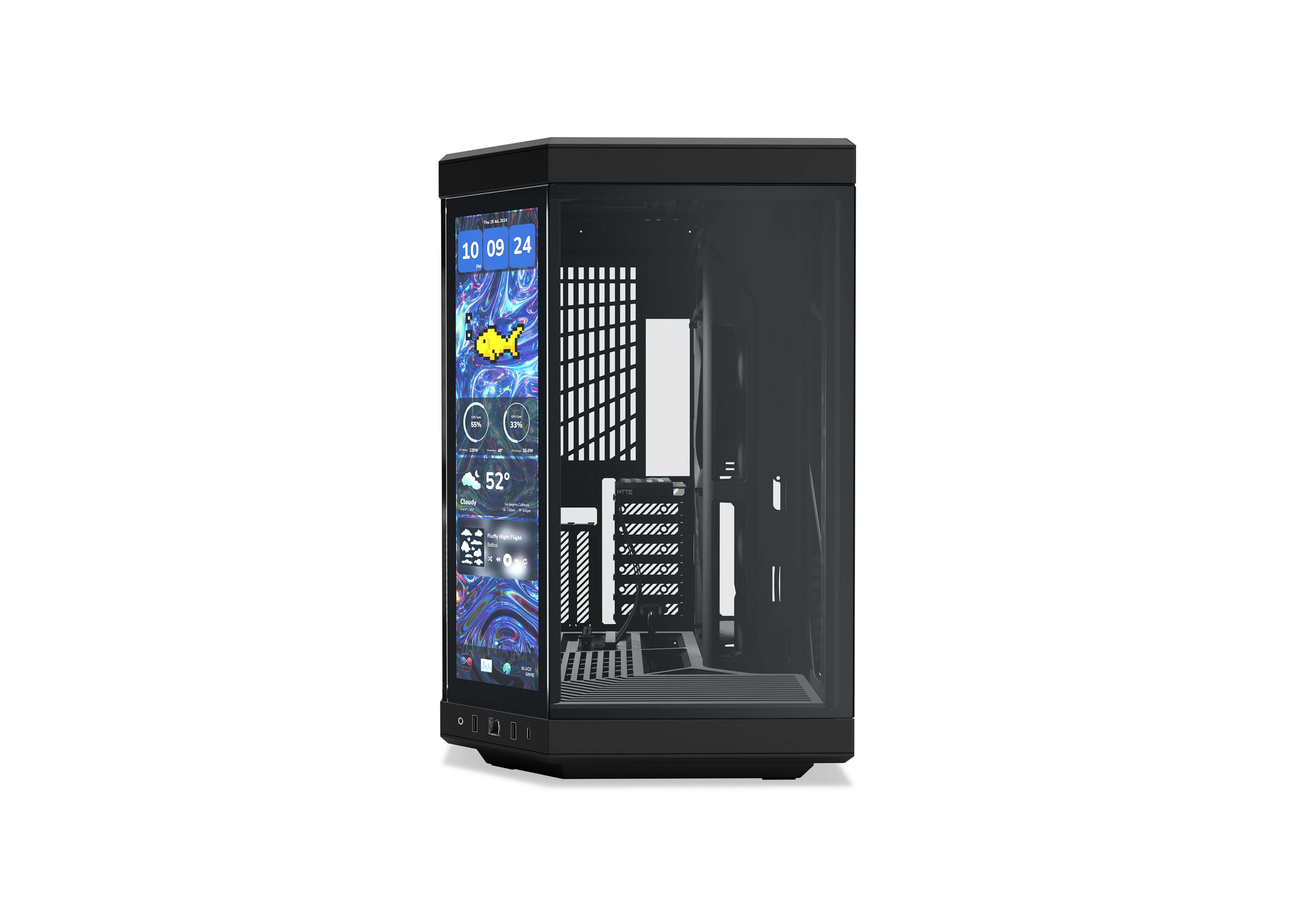 HYTE Y70 touch infinite - Modern Aesthetic Case - Pitch Black