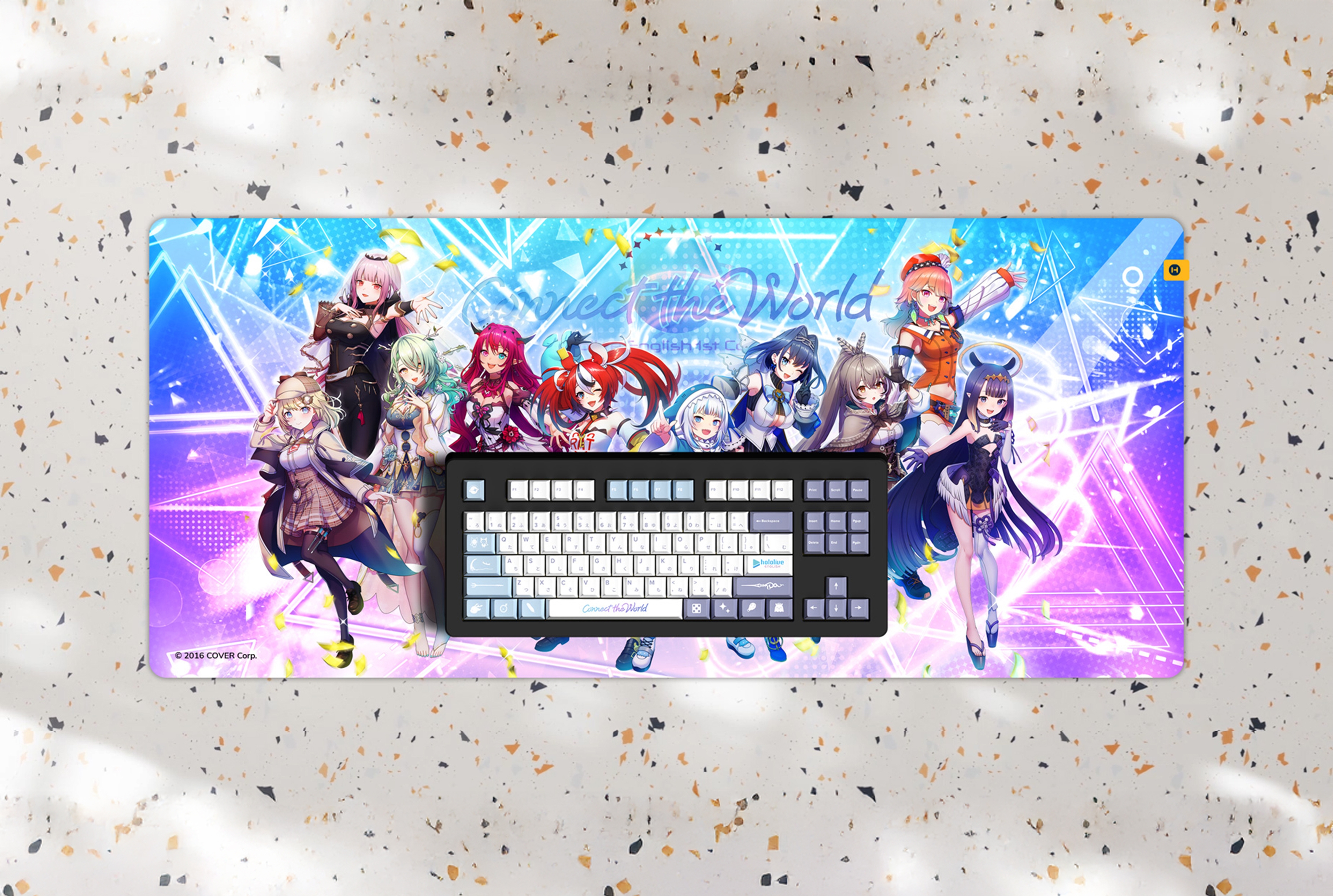 hololive English 1st Concert - Connect the World - Keycap Set and Desk Pad bundle
