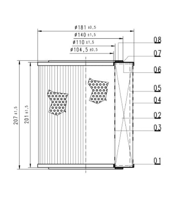 Technical drawing of Filter SIG 06