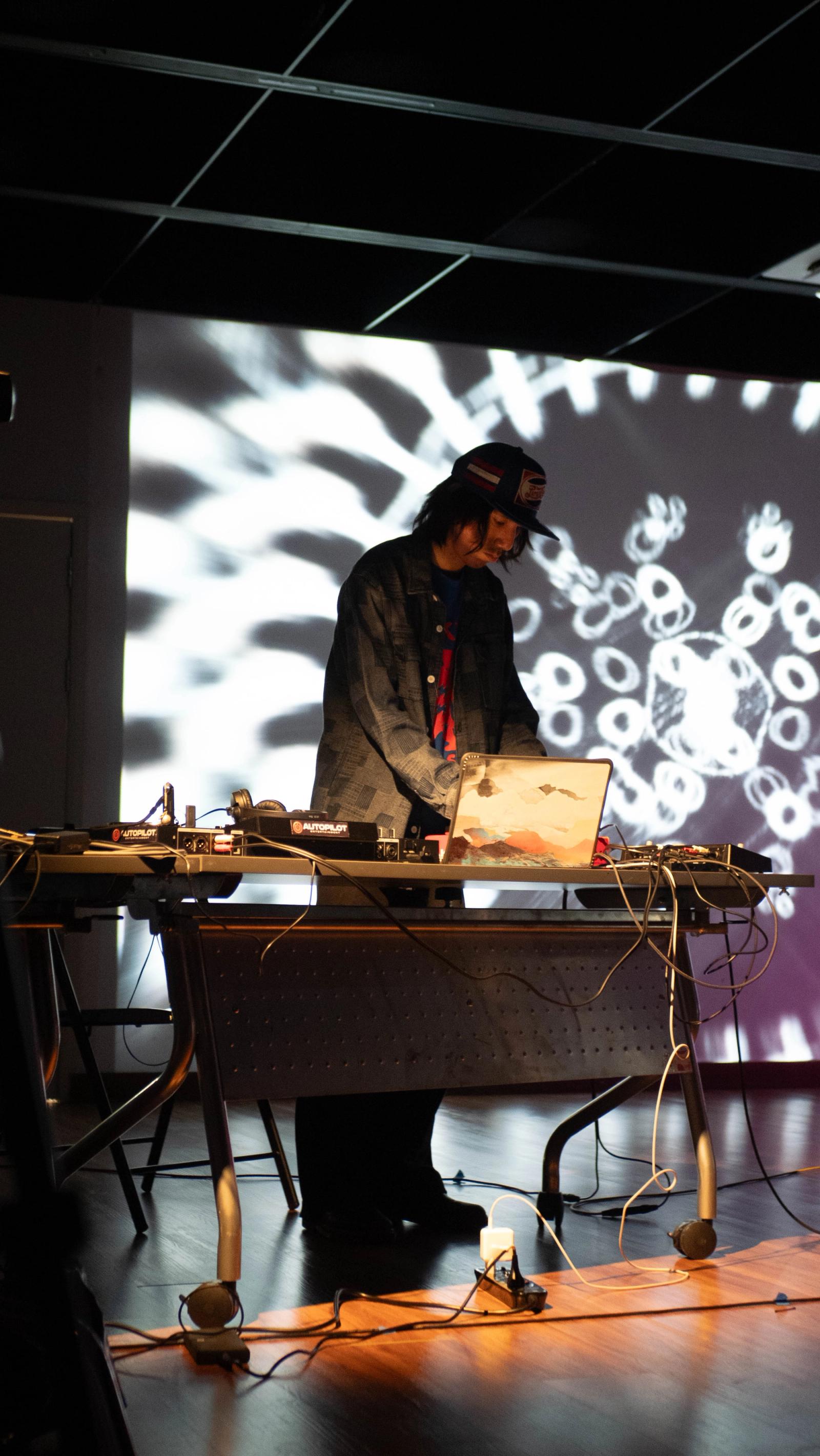 Performer at the decks