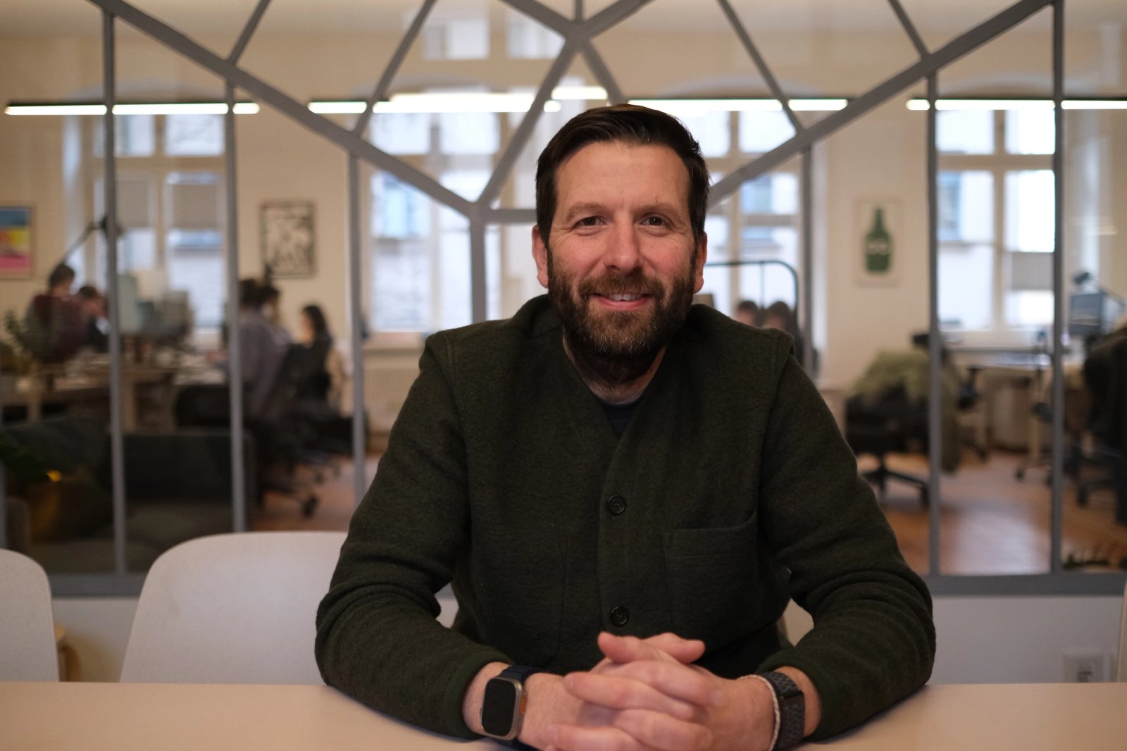James Greenfield, CEO of Koto, smiling at Koto's Berlin studio
