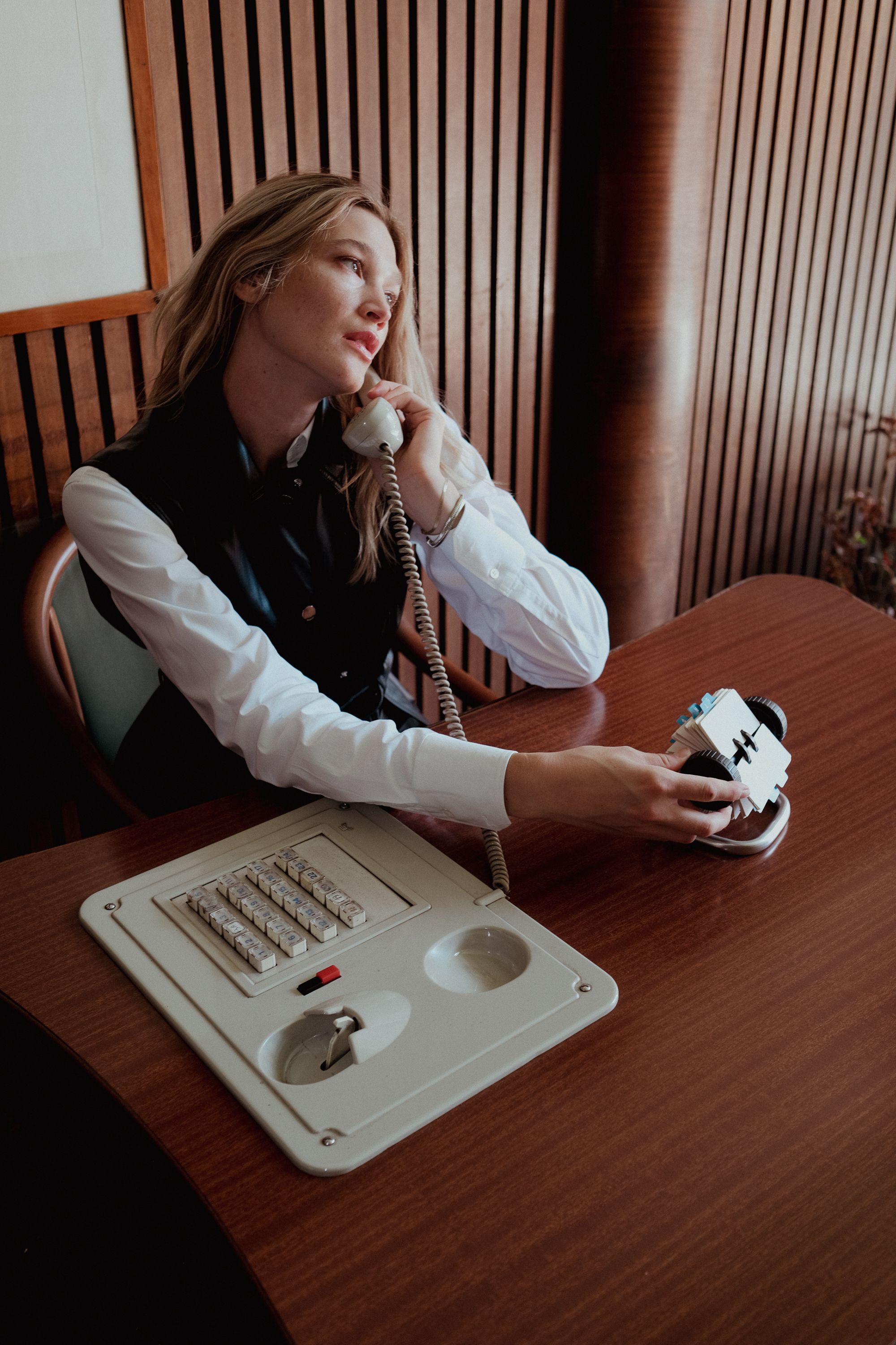 A member at a desk