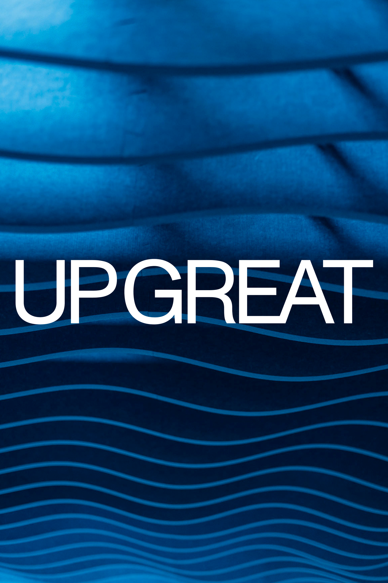 Phone mockup of UP GREAT website