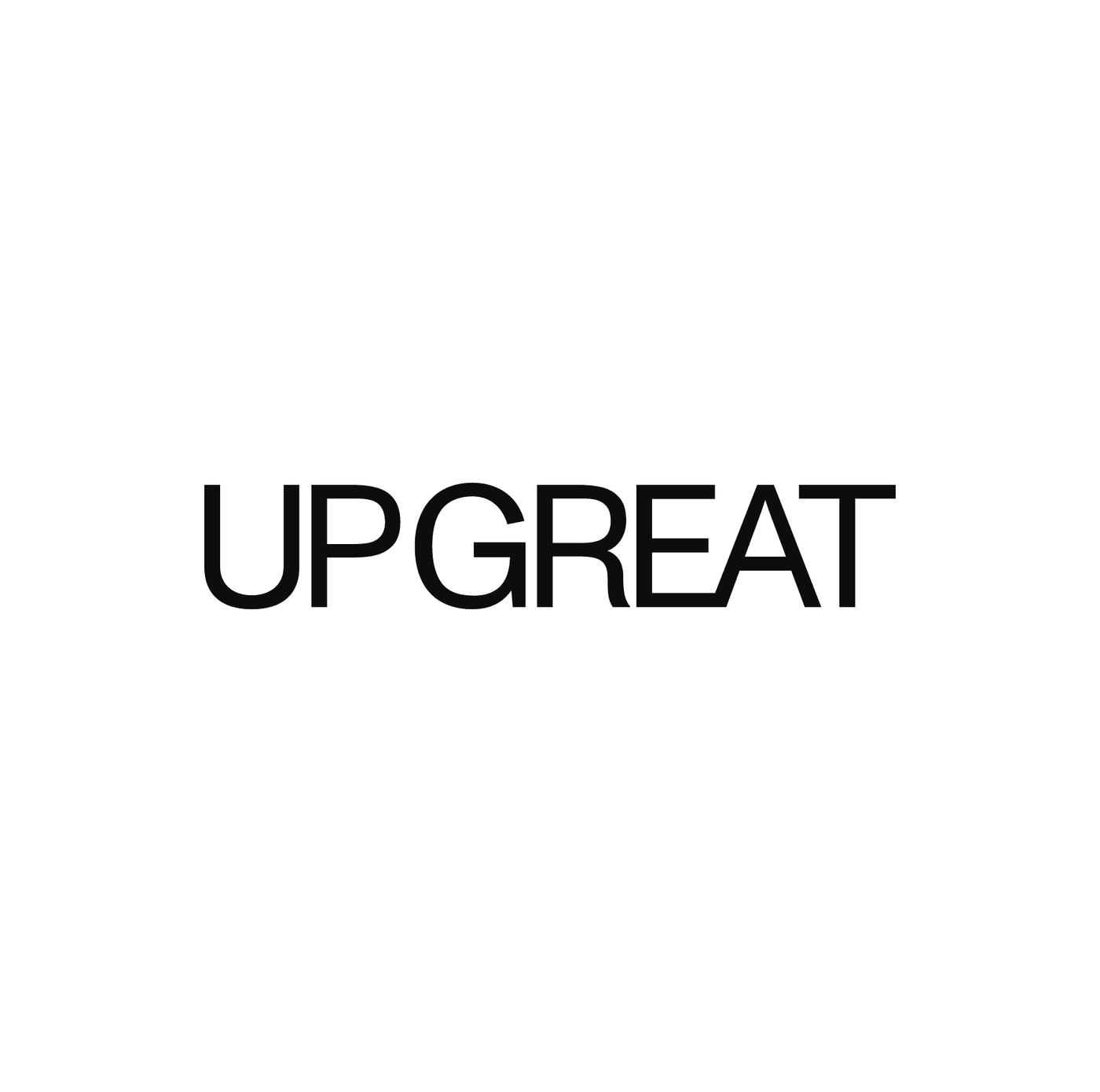 The UP GREAT wordmark, black on white.
