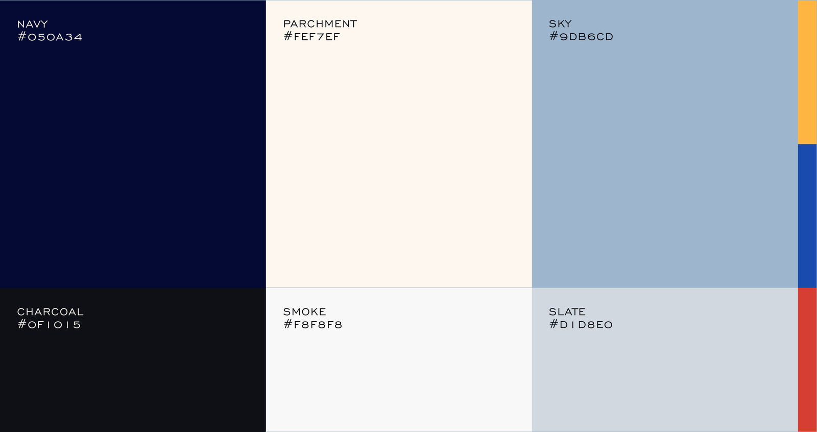 Squares indicating color theme options 