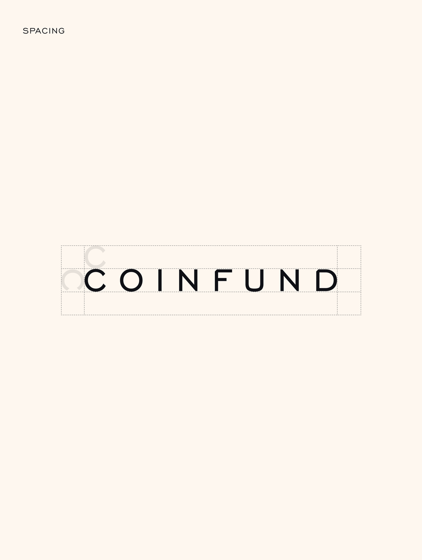 CoinFund wordmark on beige bakcground