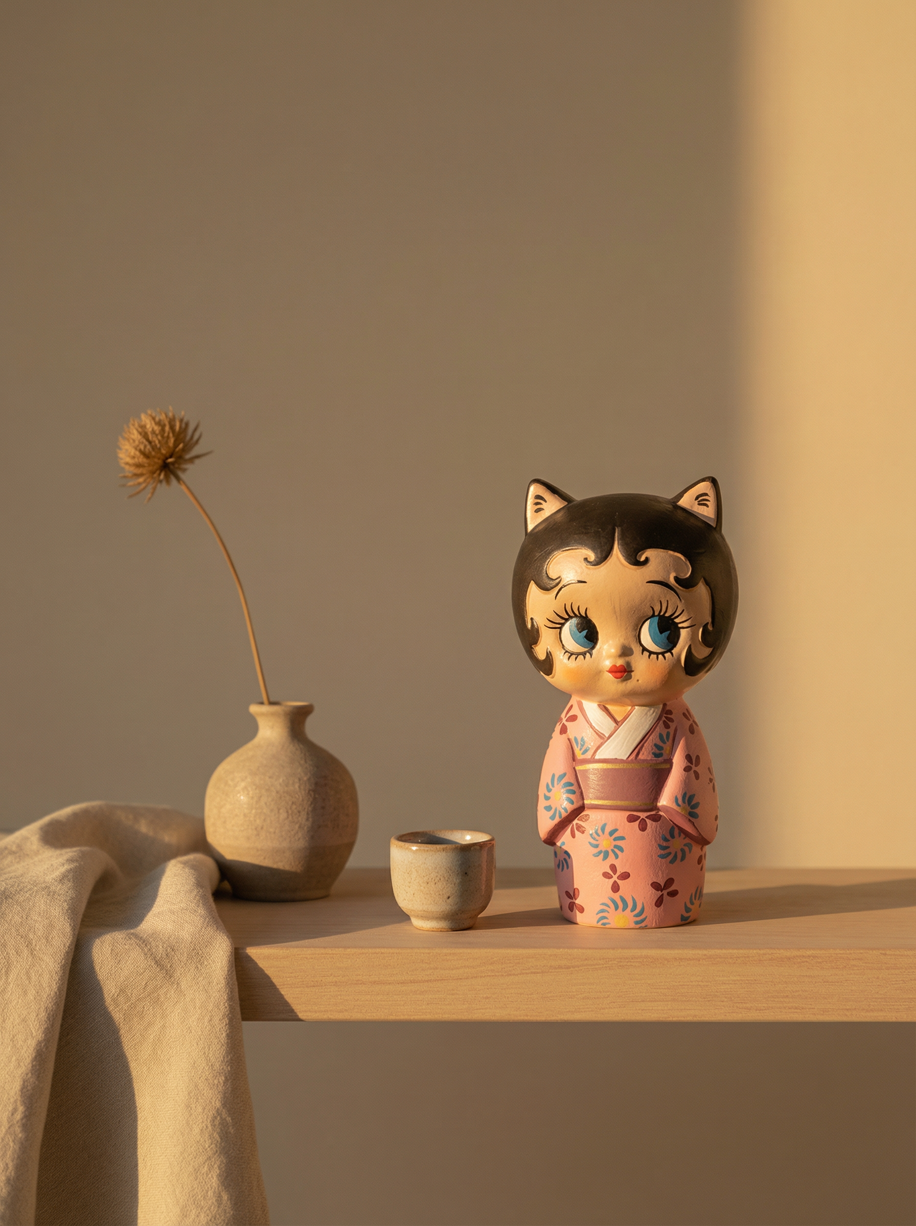 Kokeshi Betty Cat