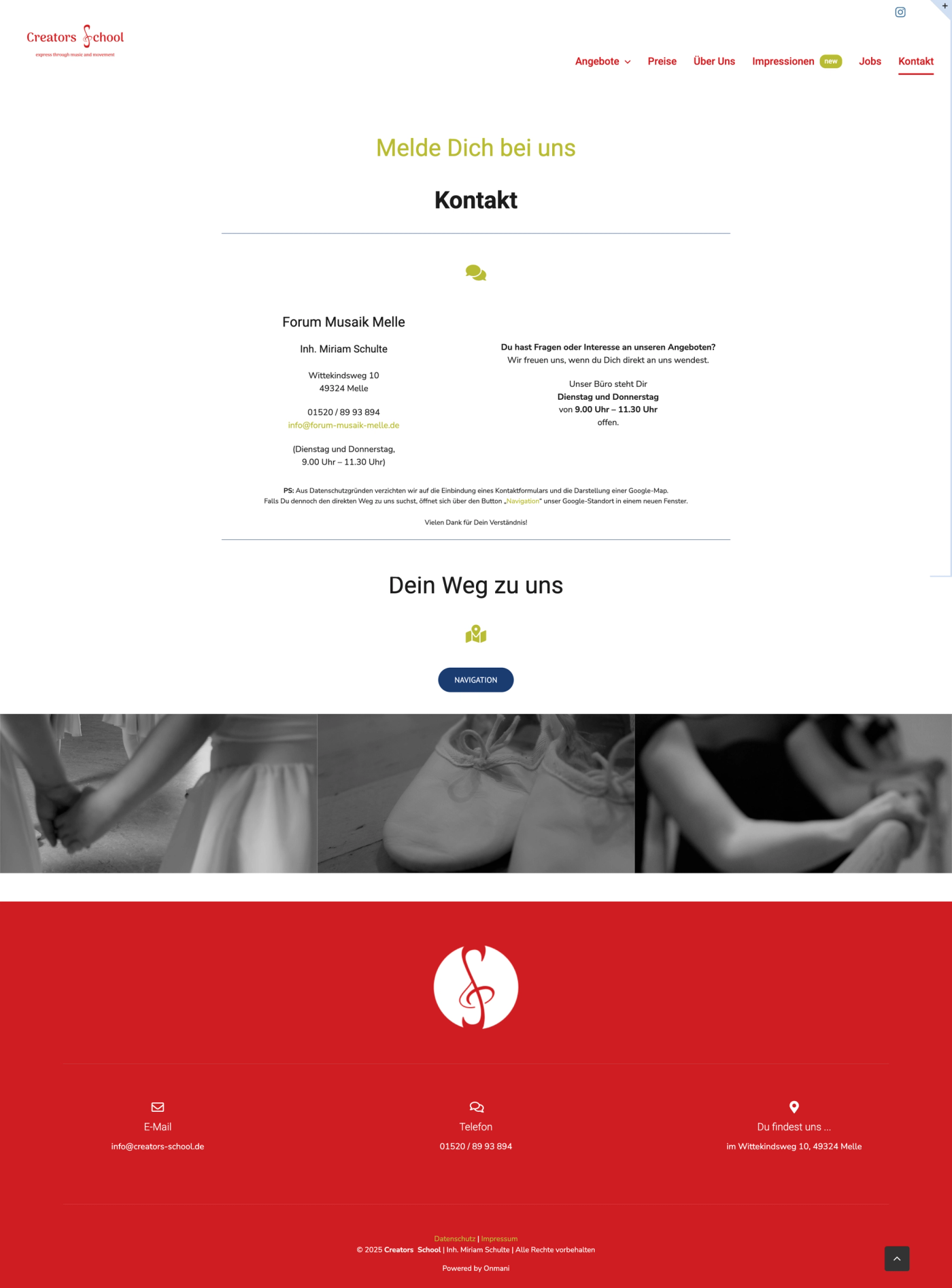 Previous contact page
