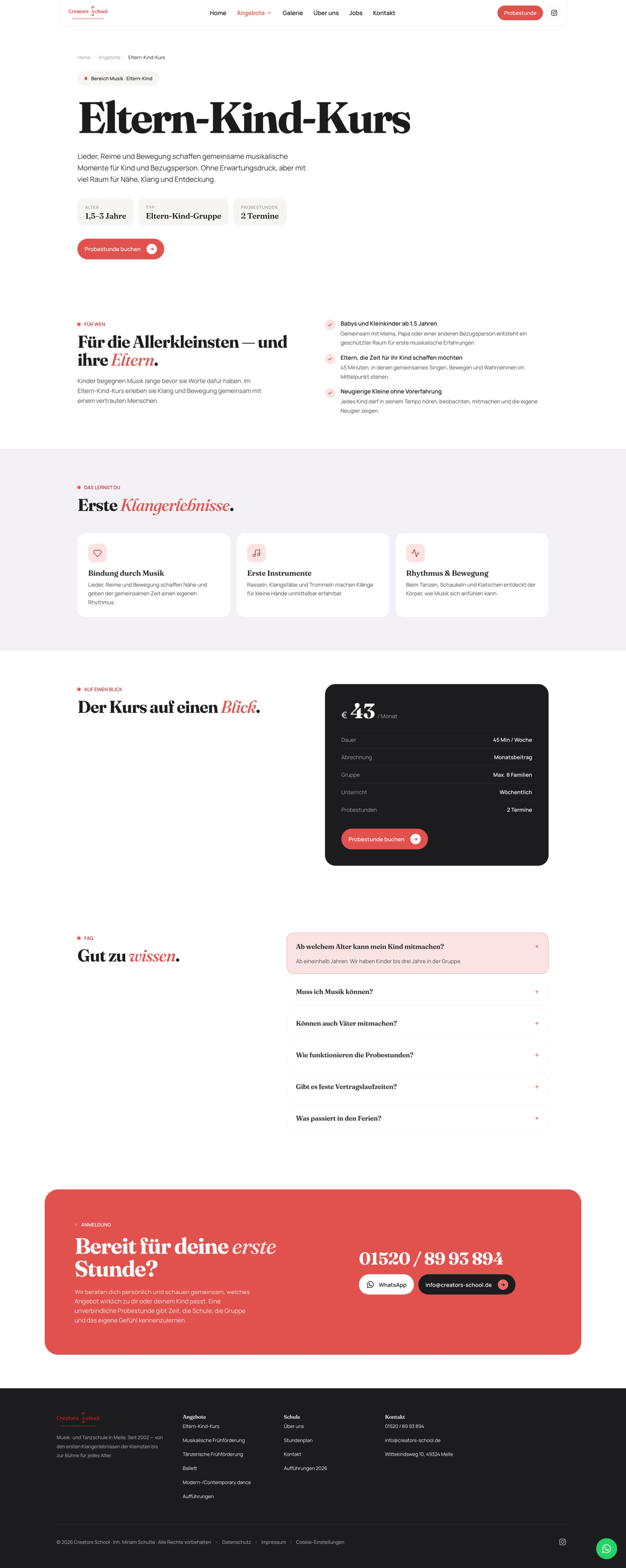 Redesigned course detail page