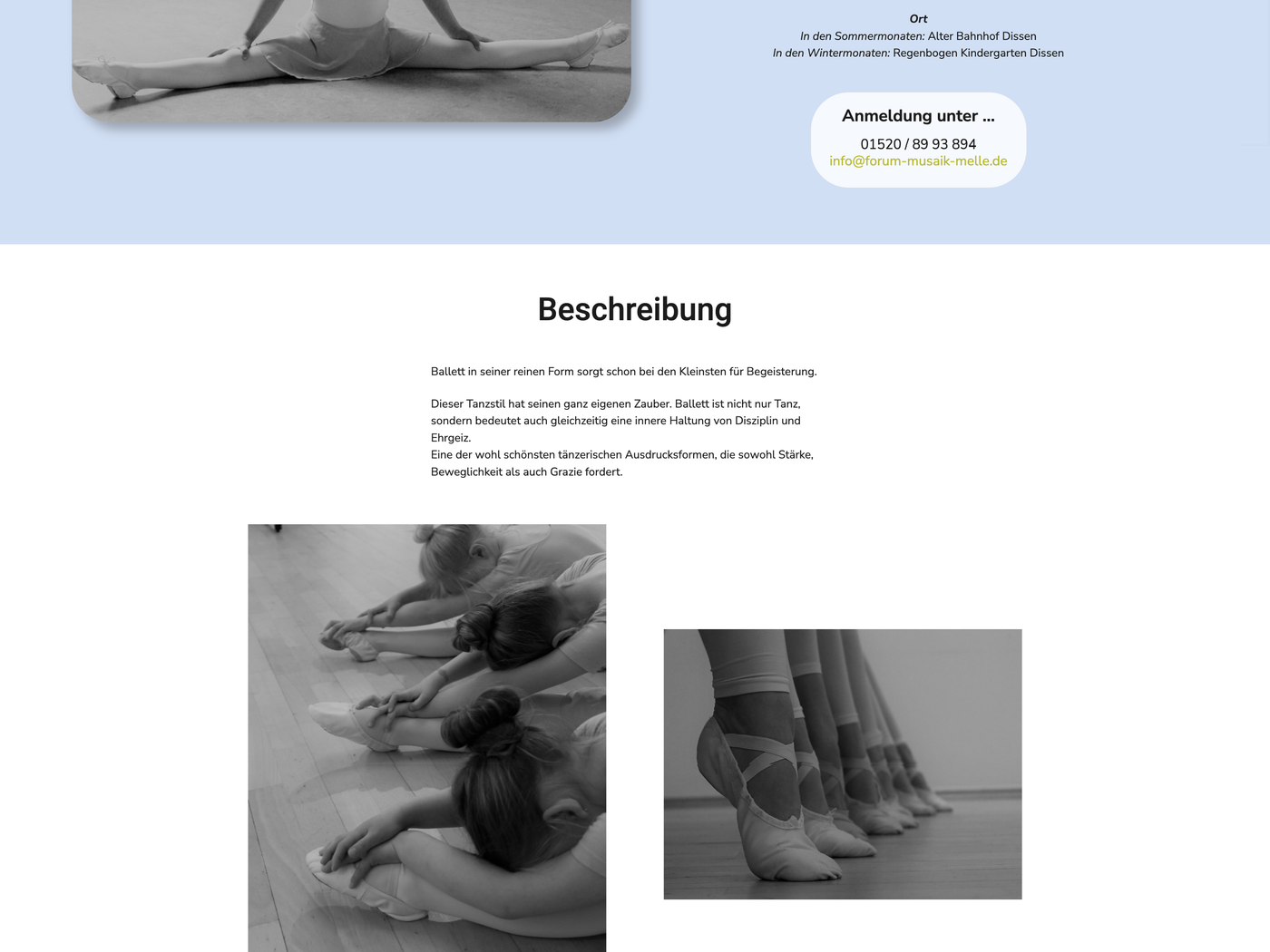 Frühere Kursdetailseite