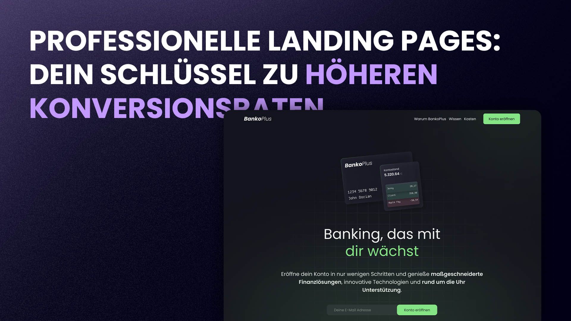 Professionelle Landing Pages: Dein Schlüssel zu höheren Konversionsraten