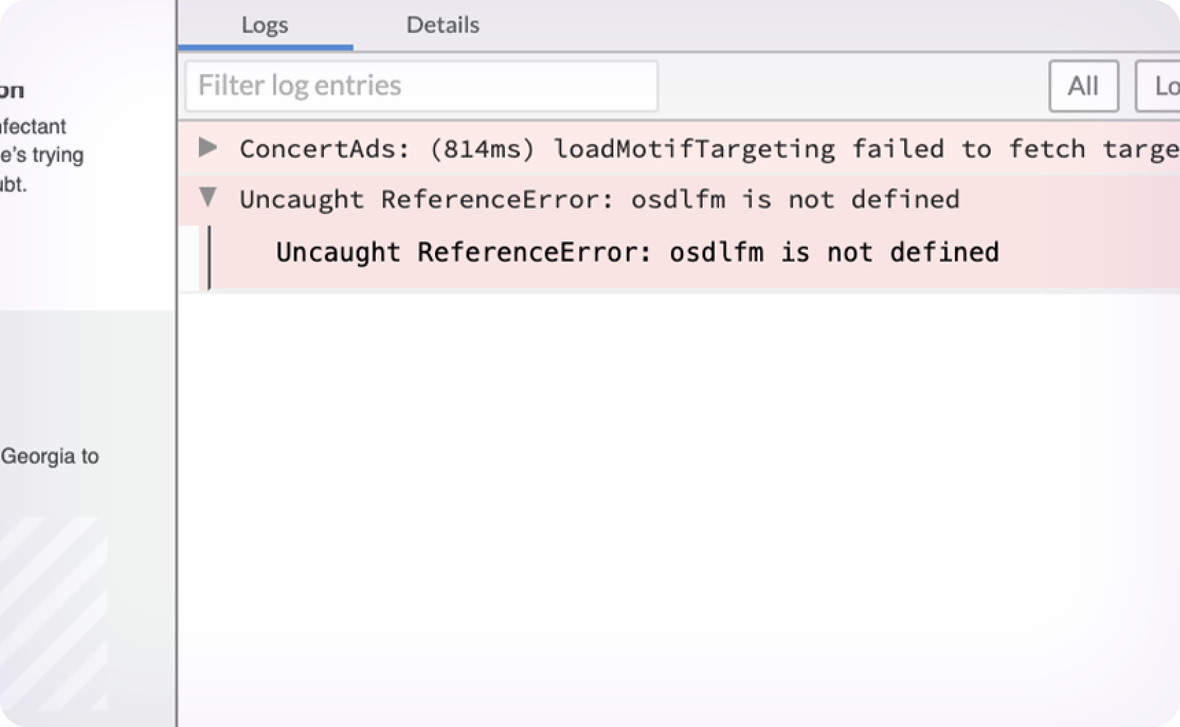 Javascript Errors