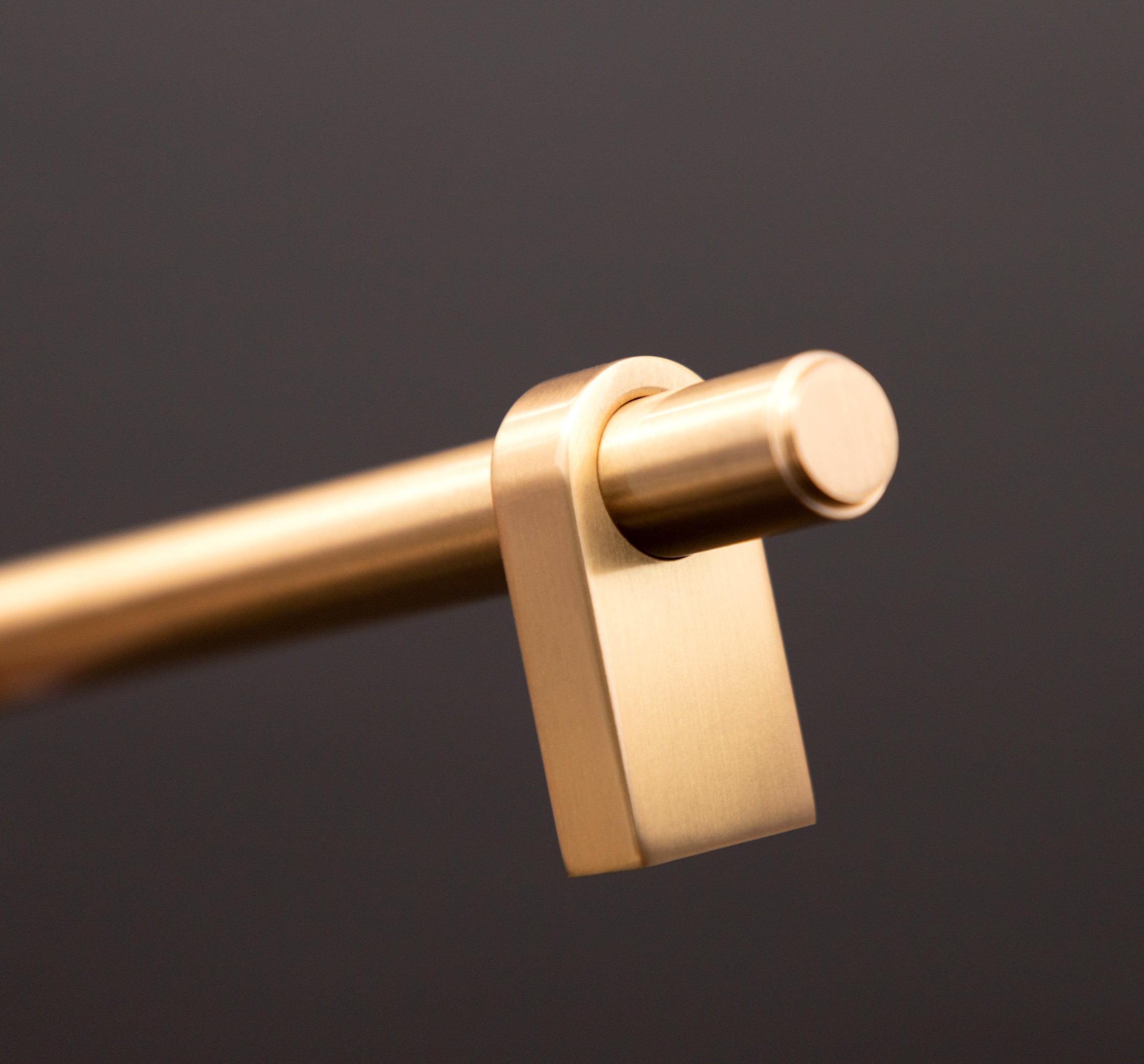 Classic Bar Pull with a Clean Post in Satin Bronze