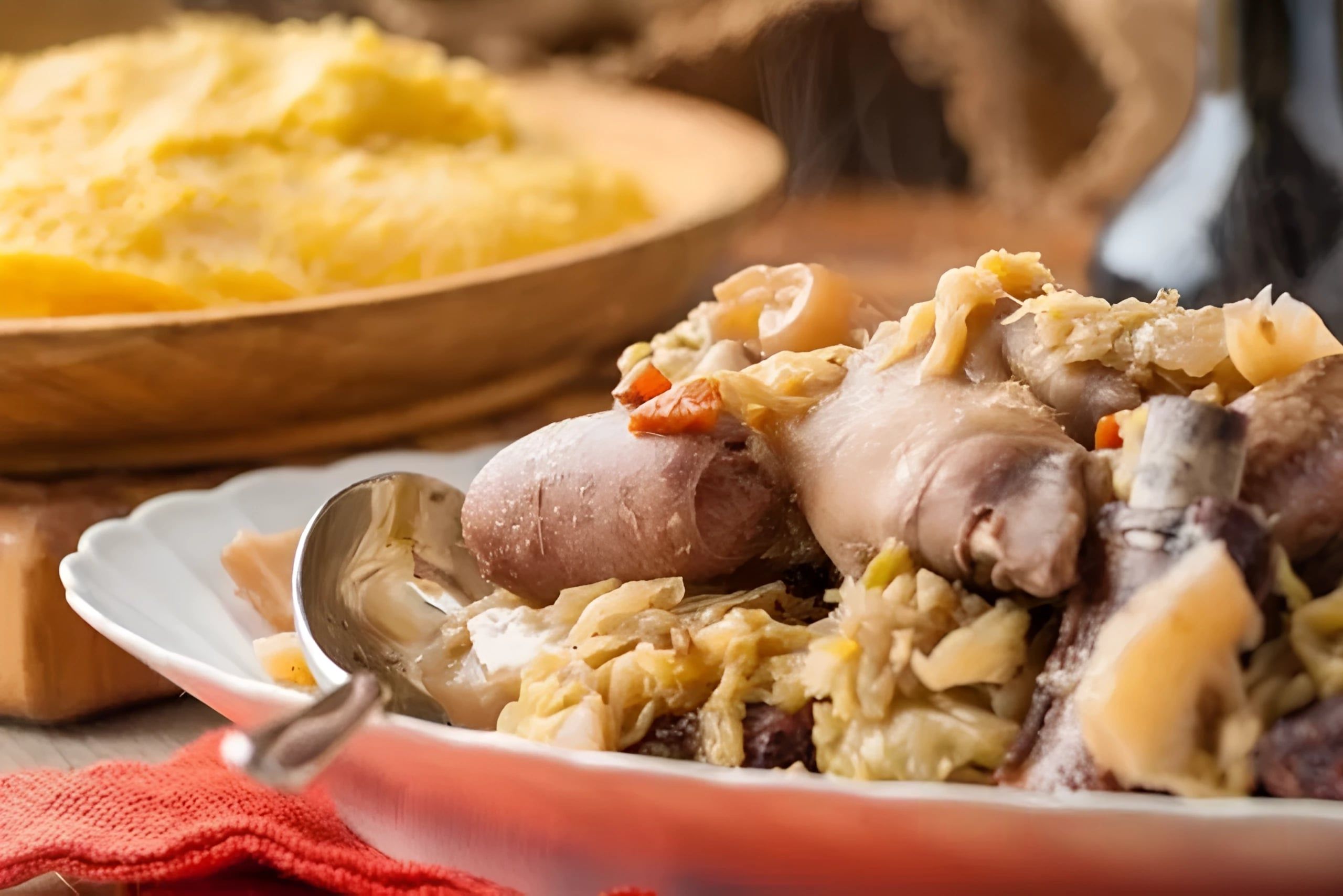 La cassöla con verze e polenta