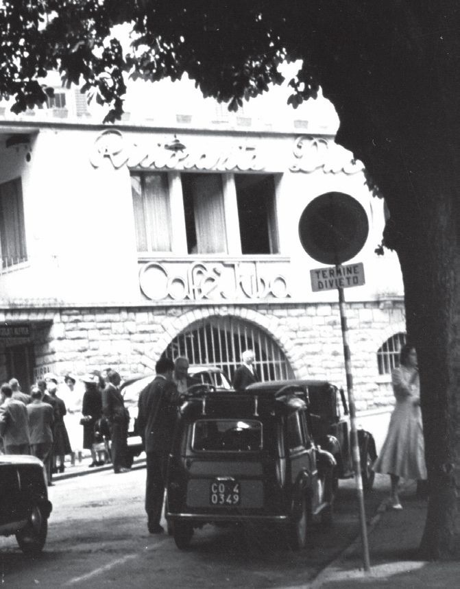 immagine d’epoca del ristorante la cui storia si intreccia con il nostro Ducato