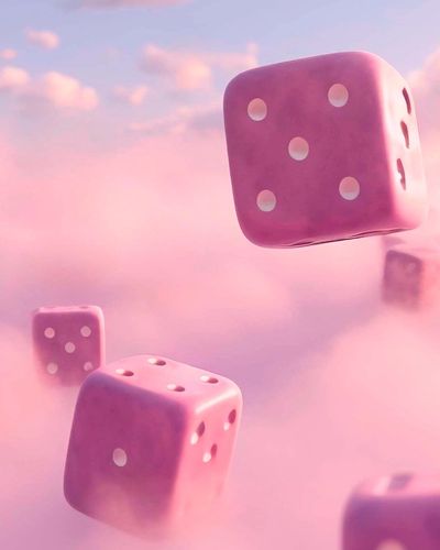 pink dice
