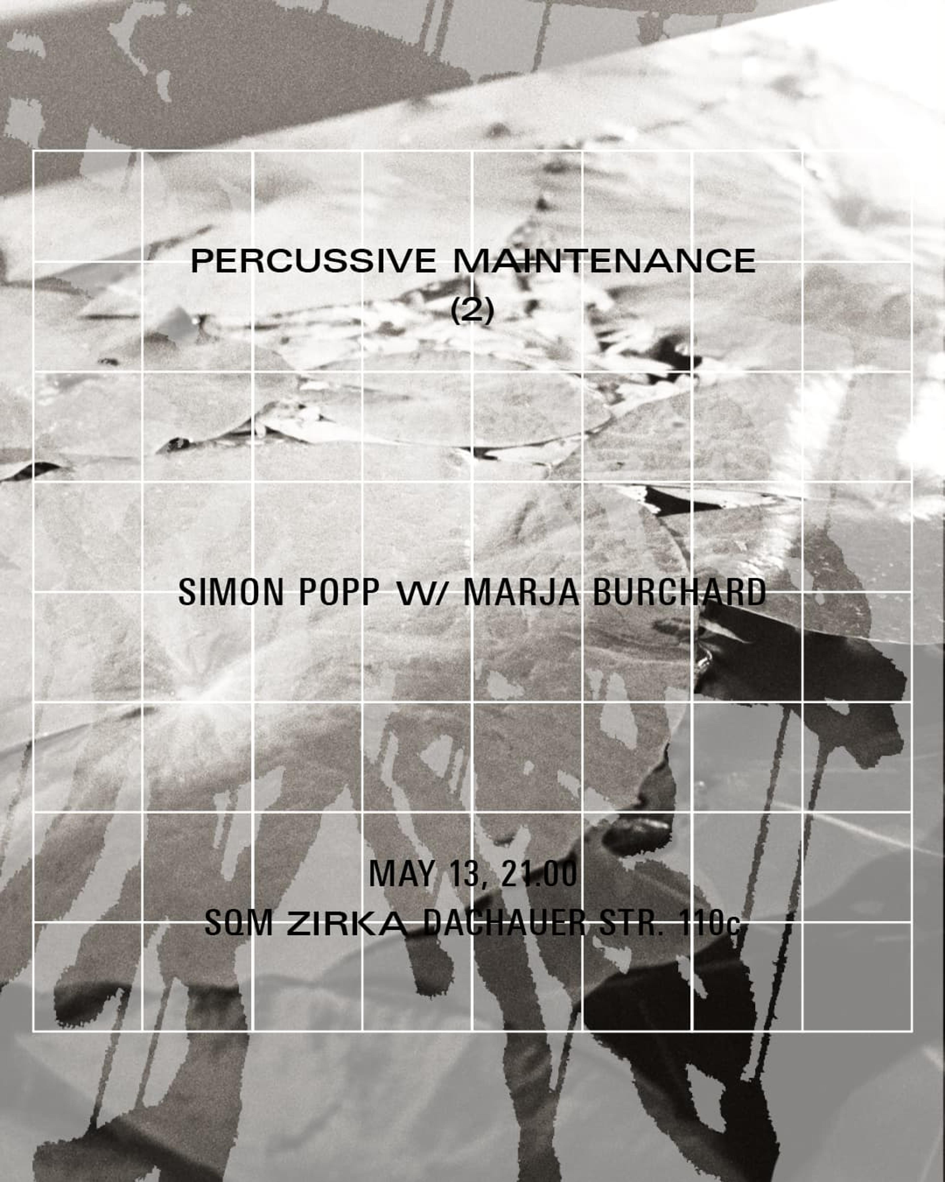 Announcement live improvisation concert with Marja Burchard (Embryo) and Simon Popp at Zirka Munich