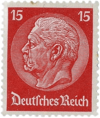 Weimar-era stamp of Reich President Hindenburg