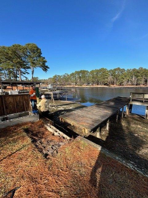 Shoreline Stabilization With Boardwalk And Boat Shelter