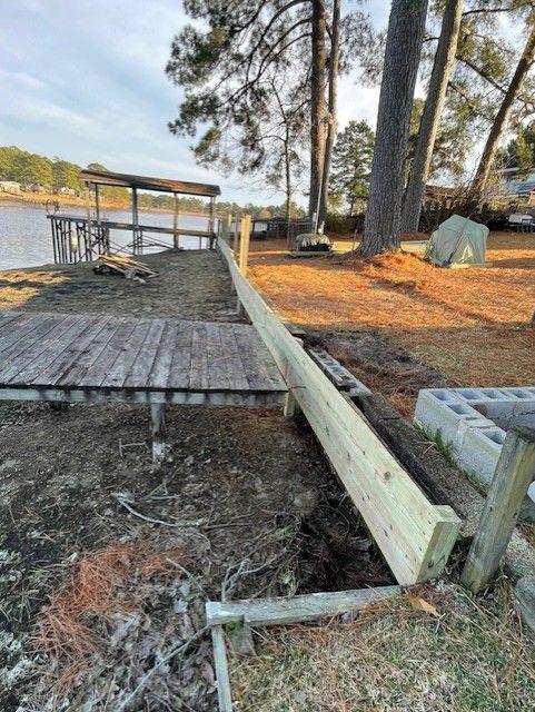 Shoreline Stabilization With Boardwalk And Boat Shelter