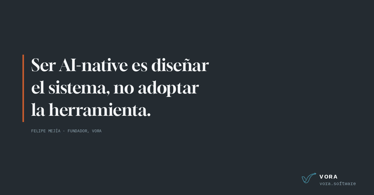 Ser AI-native es diseñar el sistema, no adoptar la herramienta.