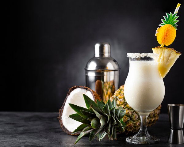 Pina colada with pineapple and coconut