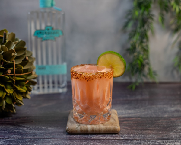 Aperol coconut margarita in a small glass