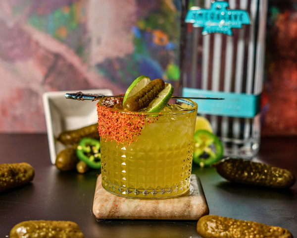 Spicy Pickle Margarita Cocktail