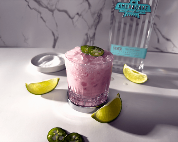 Spicy Prickly Pear Cream Margarita Cocktail